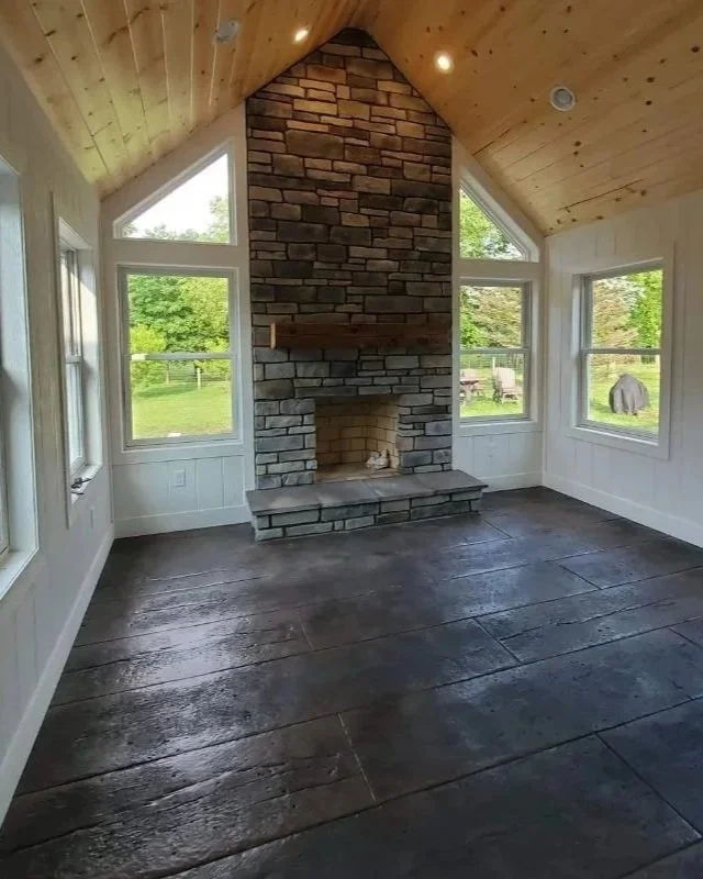 Interior Stamped Concrete Project