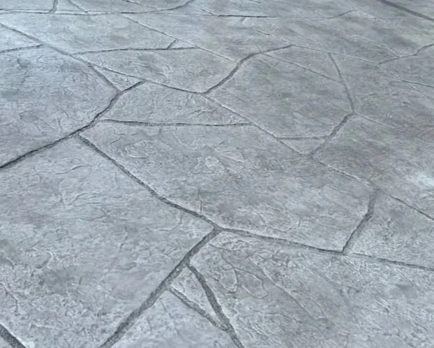 Stamped Concrete Grey Color - Mansfield Ohio