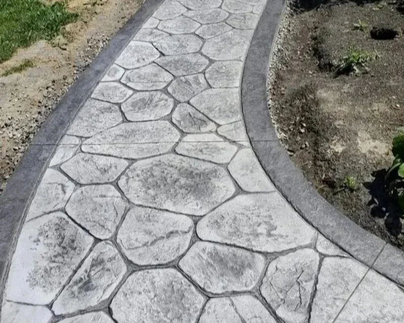 Stamped Concrete Sidewalk 