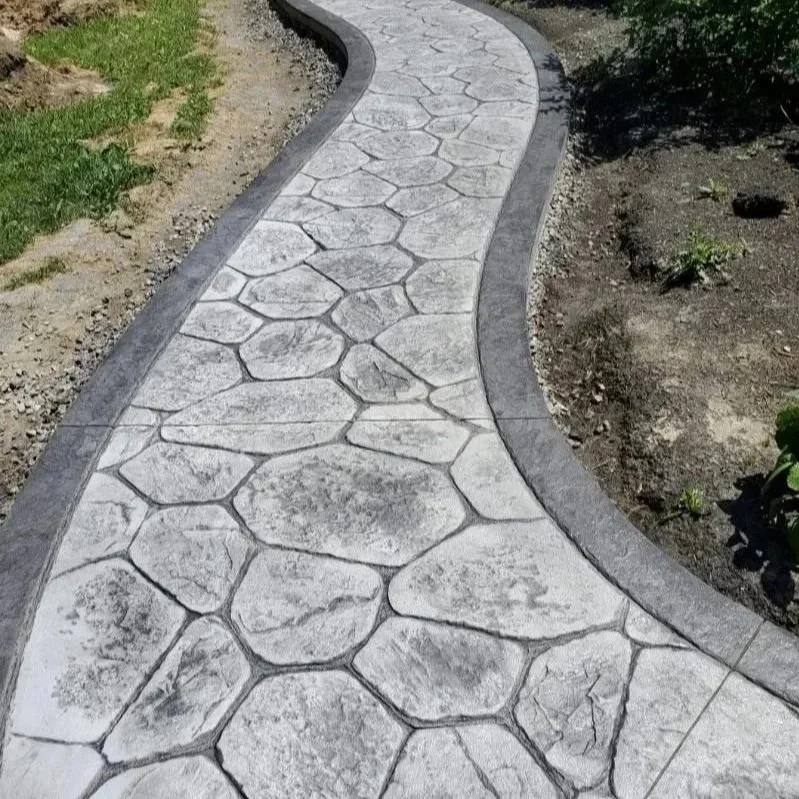 Closeup Stamped Sidewalk