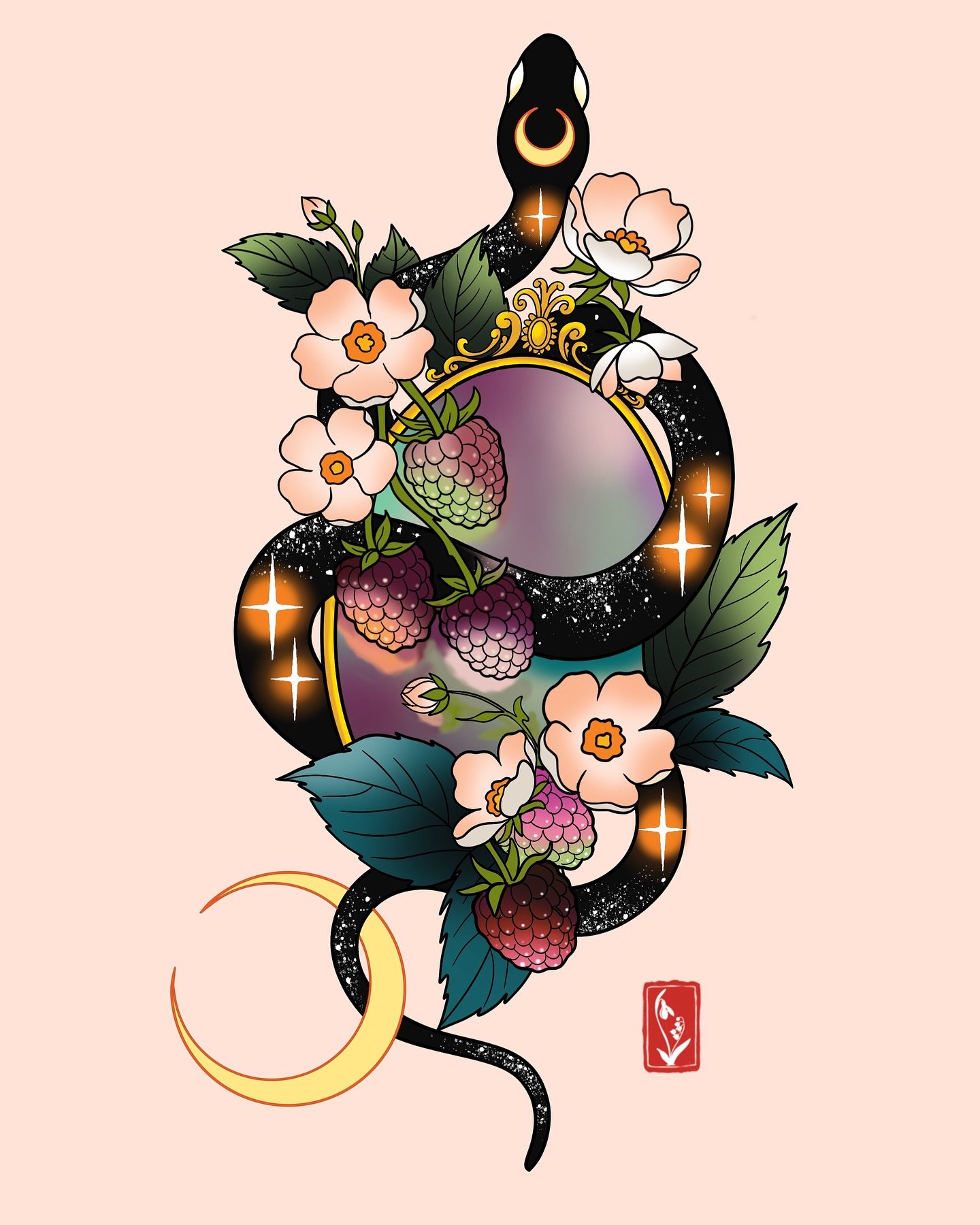 Another snake flash drop ❤️ My house is surrounded by wild raspberries, so here we have raspberries and glitter garden snake.
 More snakes are coming, since all my snake flashes are claimed, so I am working on more. 
As usual, all flash are non-repea