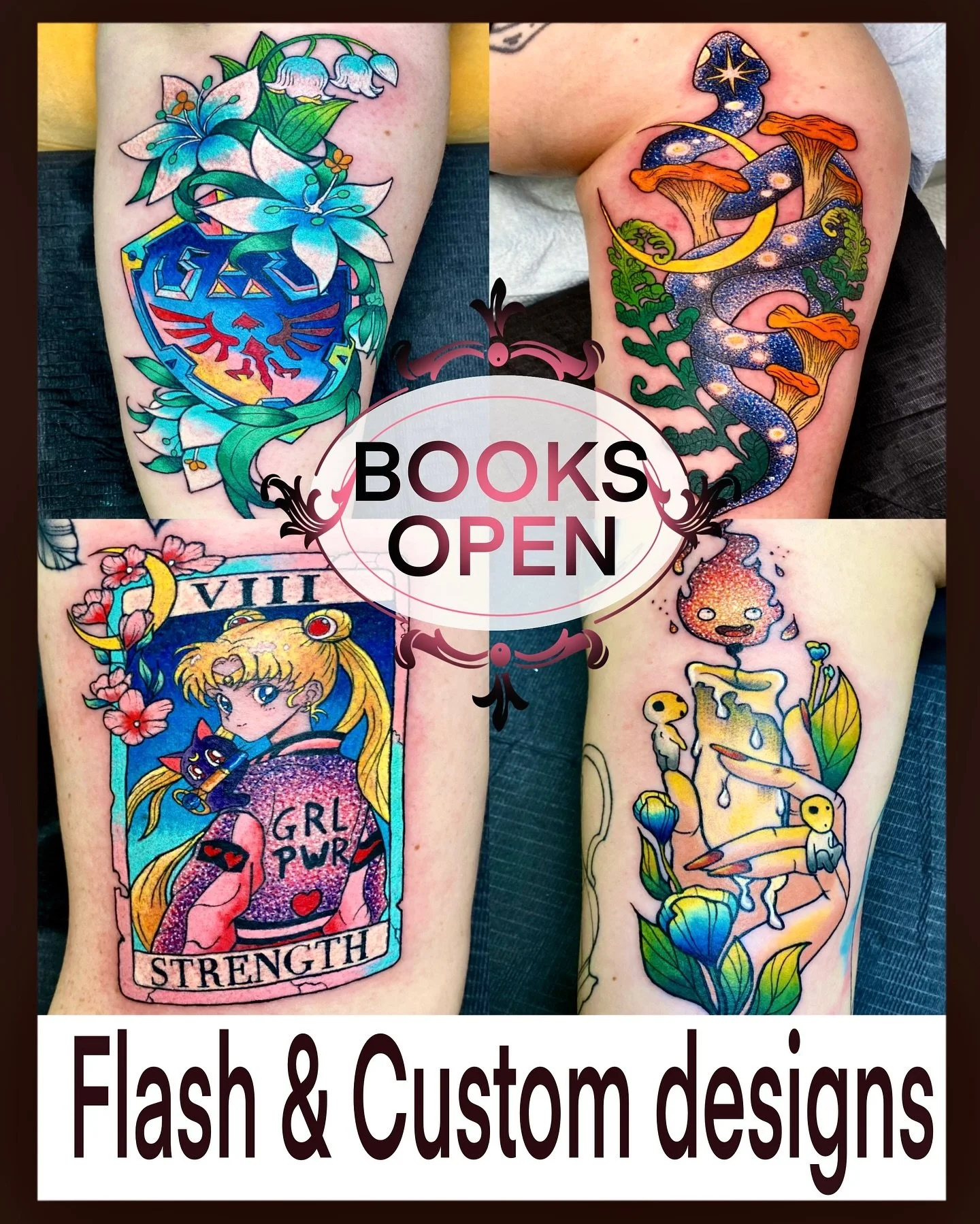 Book&rsquo;s open for May and June. Link in bio to send me your awesome tattoo ideas. I am alway open for custom, flash and cover-up tattoos.

#portlandtattoo #ghiblitattoo #studioghiblitattoo #glittertattoo #coveruptattoos #animetattoo #gamertattoo 