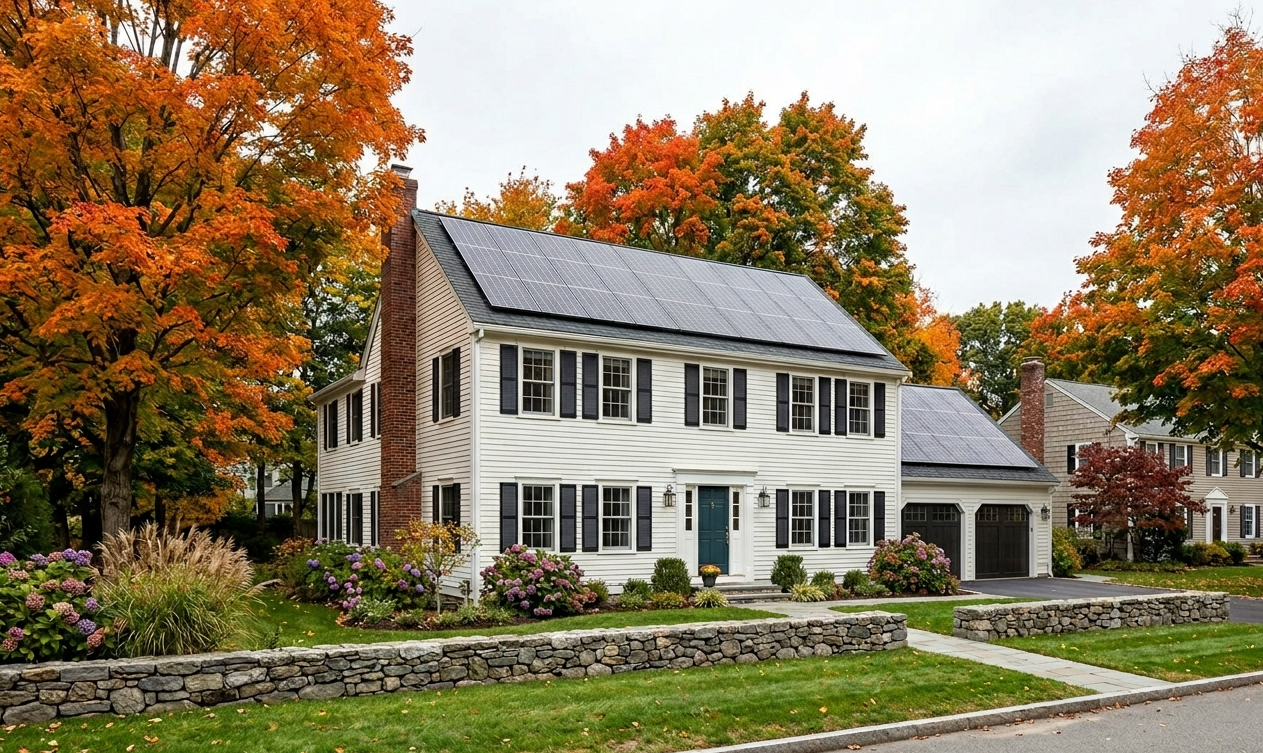 massachusetts home with solar