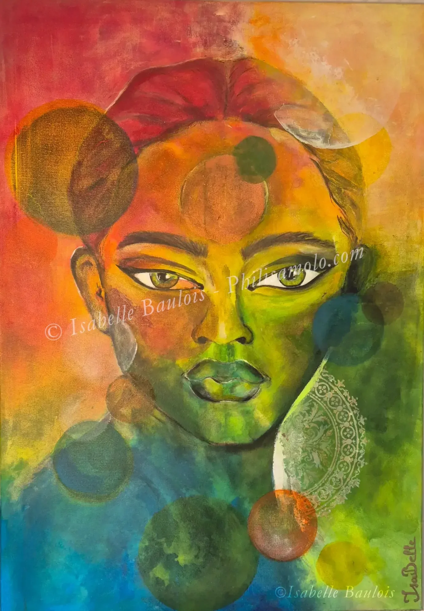 Title: Shades Of The Mind - This piece reflects the subtle power of the inner eye. In every moment, perception draws the boundary between struggle and serenity, teaching us that how we see is how we live. - Acrylic on canvas 27.5X39.5