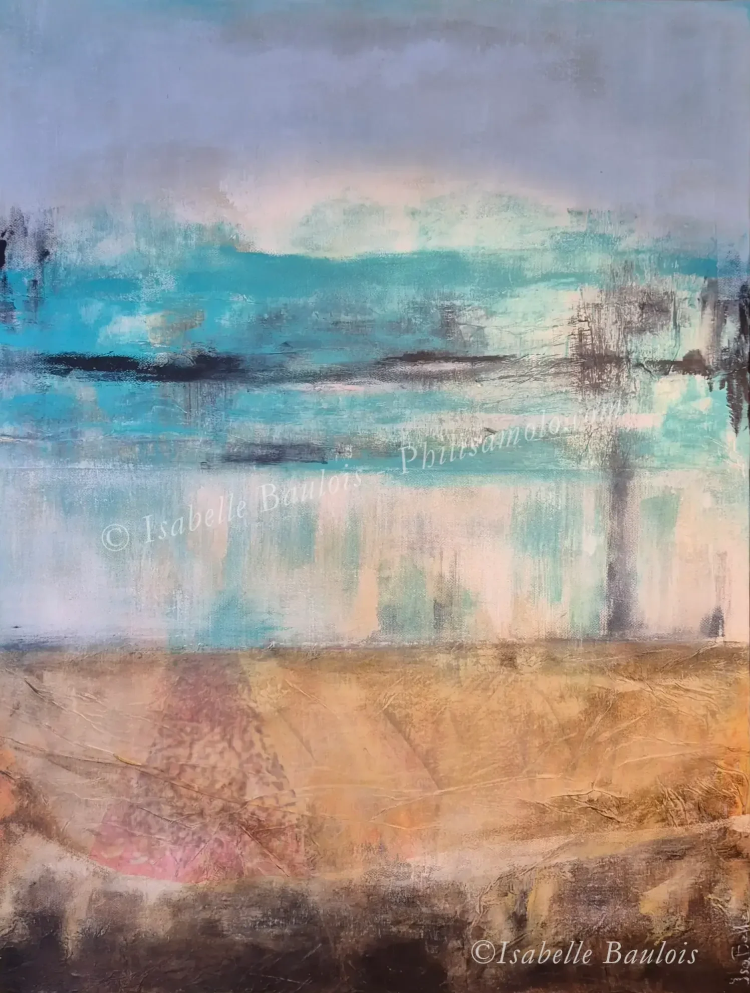 Title: Spiritual Respite - Bridge between the earthly and the ethereal, a visual reminder of balance and the continuous flow of life, offering a space for personal reflection and spiritual respite, finding the sacred in the everyday. - Acrylic on can