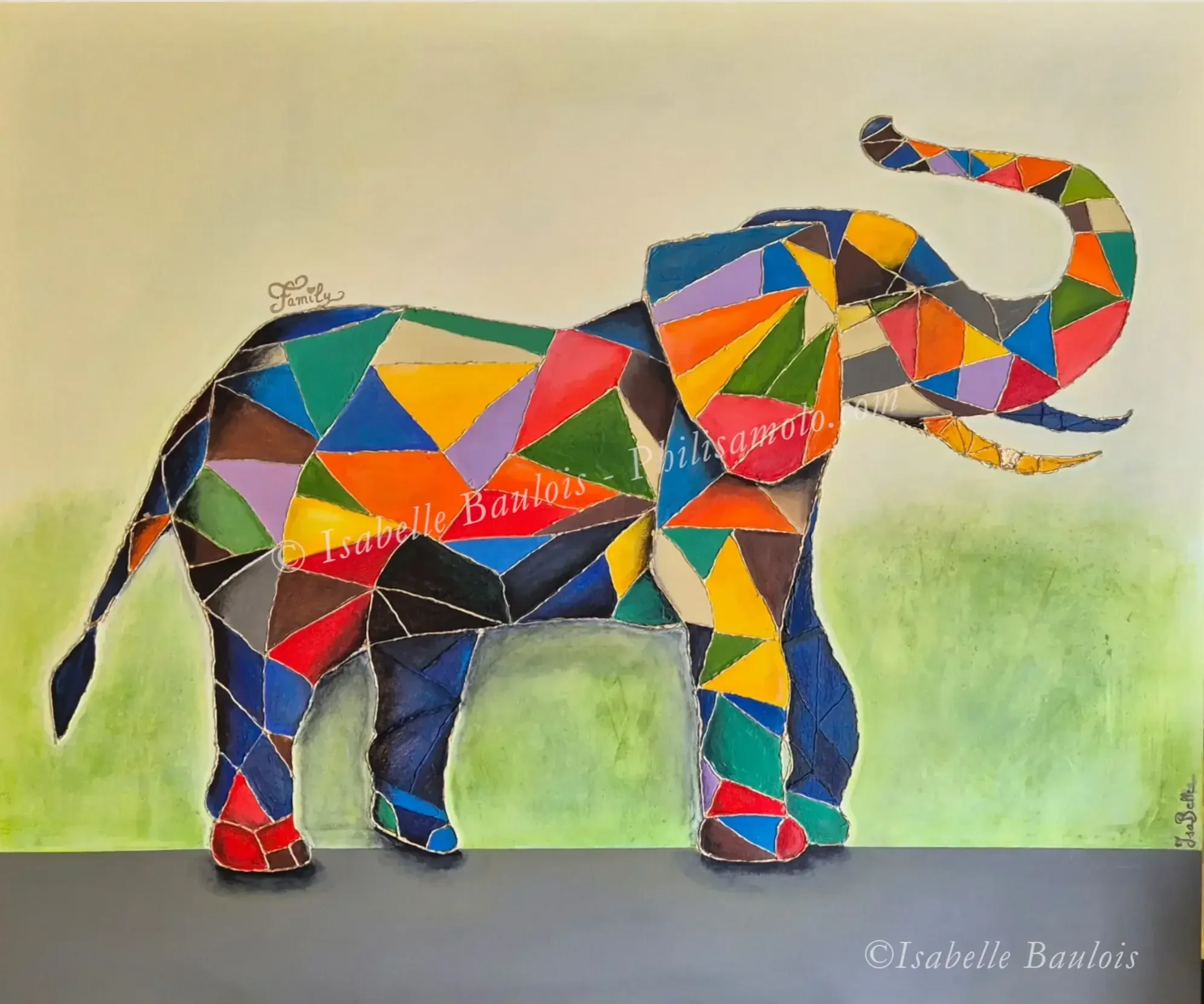 Title: Threads of Belonging - Family is portrayed as a tapestry of interwoven threads, each strand carrying its own color yet inseparable from the whole. In its harmony of difference lies a circle of belonging, a living masterpiece woven from love. -