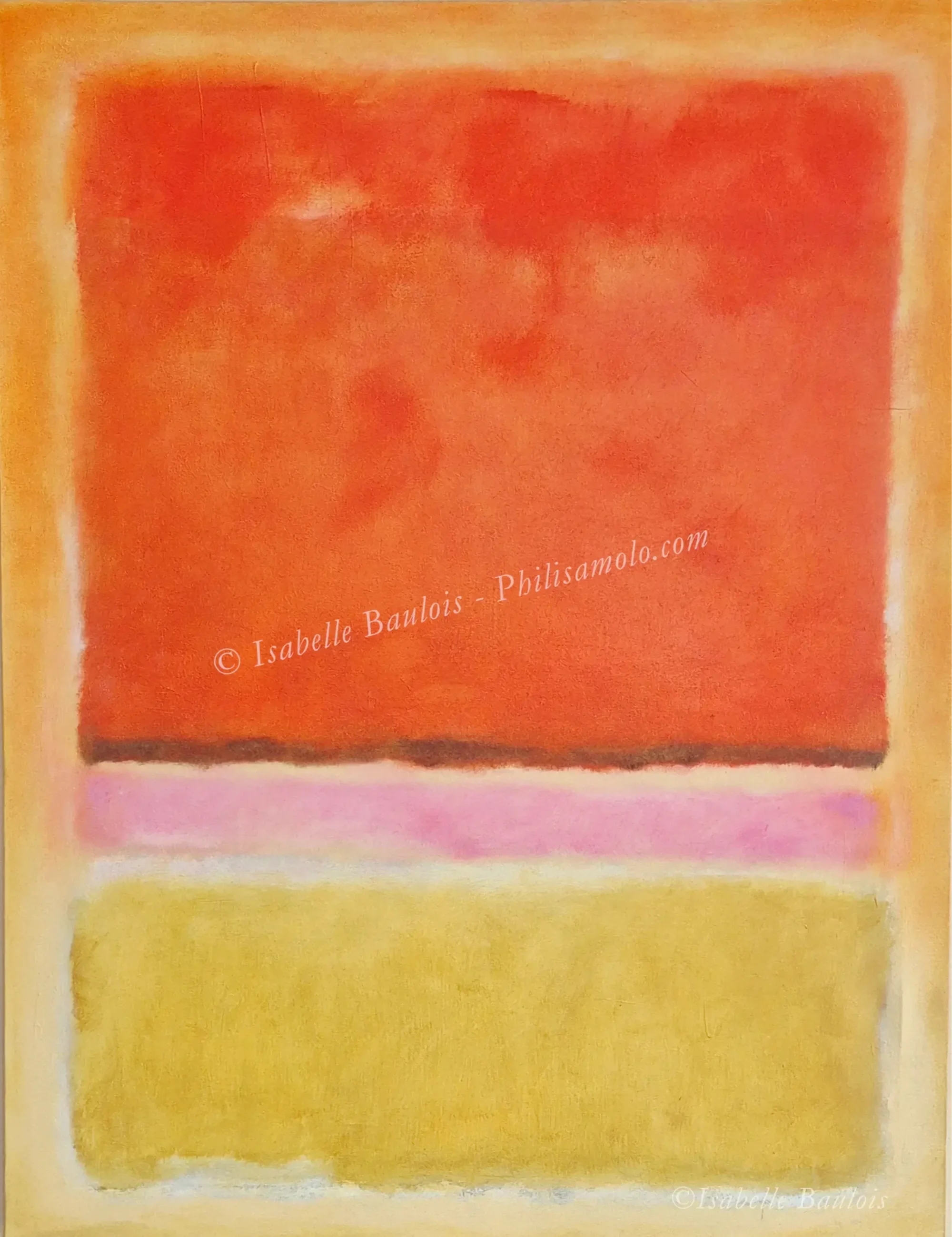 Title: Rothko's Horizon - Like Rothko, I truly felt that a painting is not a picture of an experience, but the experience itself. Through these soft, 'breathing' edges, I invite the viewer to shed their sense of self and dissolve into the color. Oil 