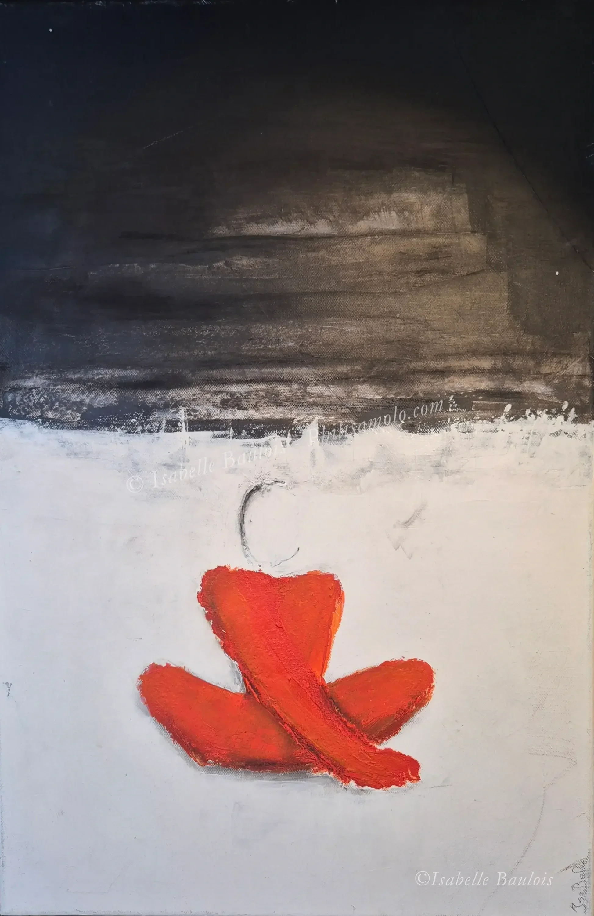 Title: Solitude - "Loneliness expresses the pain of being alone and solitude expresses the glory of being alone." 
— Paul Tillich.  Acrylic on canvas 23.5X15.5
