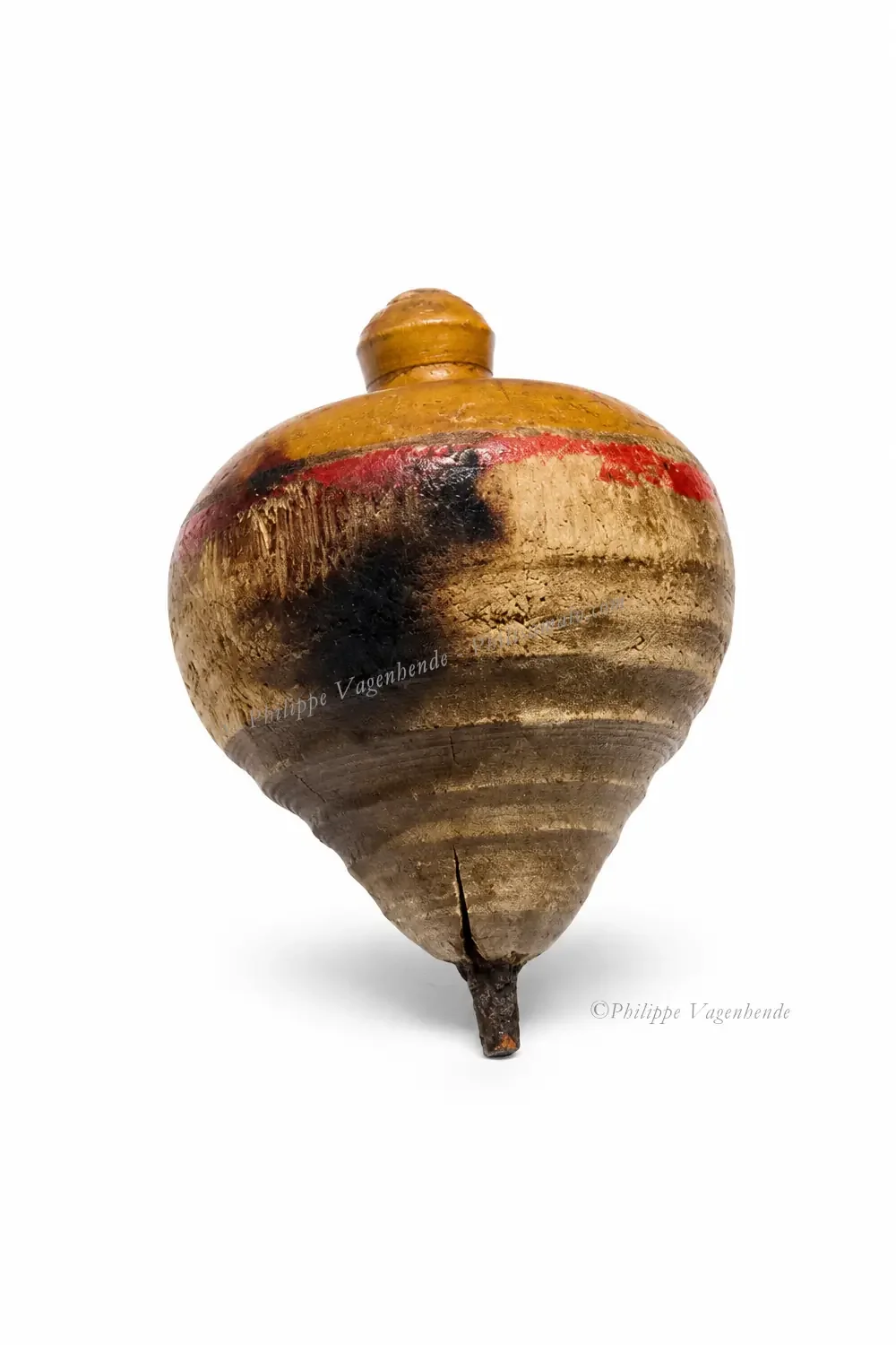 India - Lattu - Small Wooden Top - PSM-IND-005