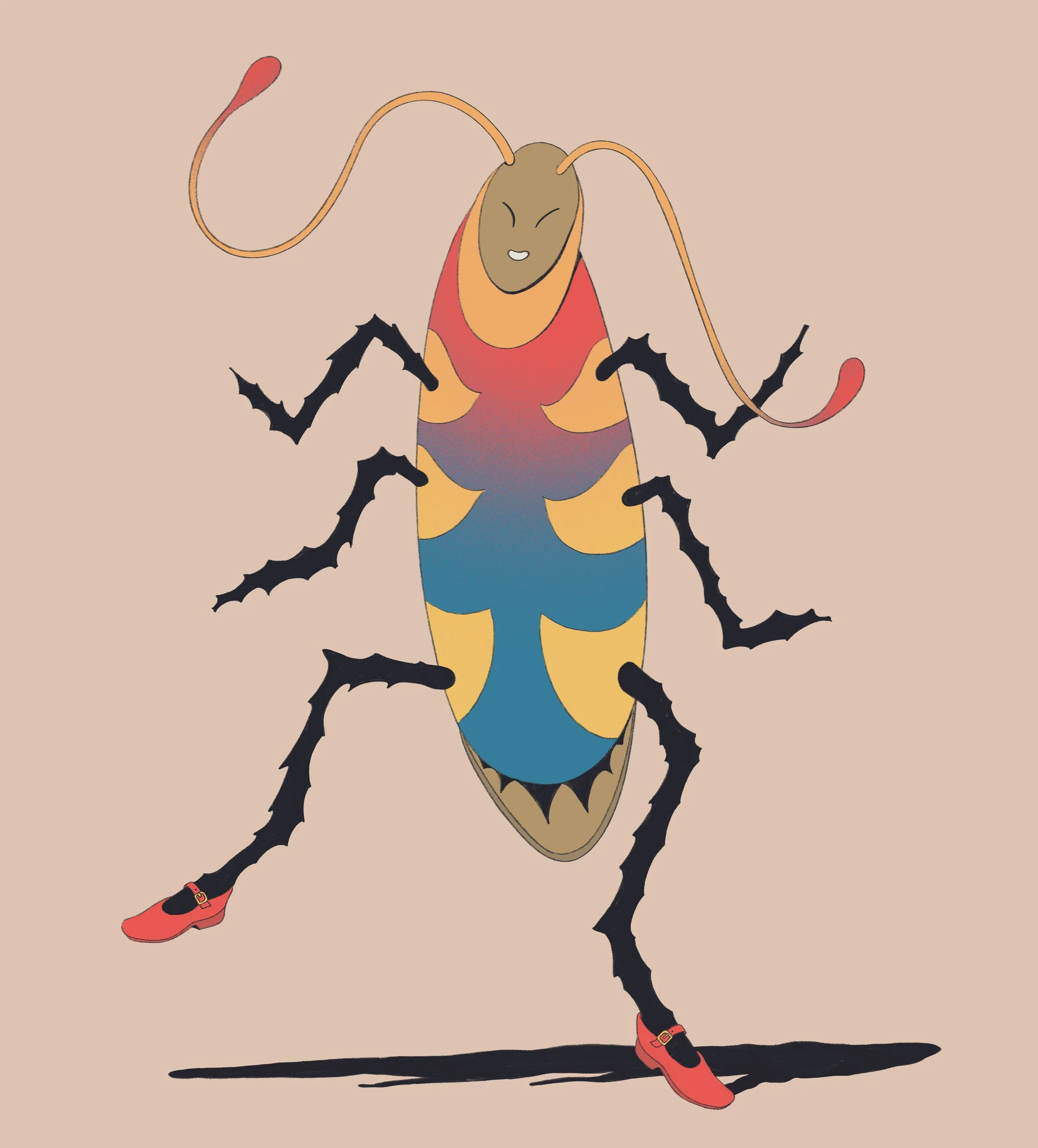 Personal Work - Barata com sapatos de veludo