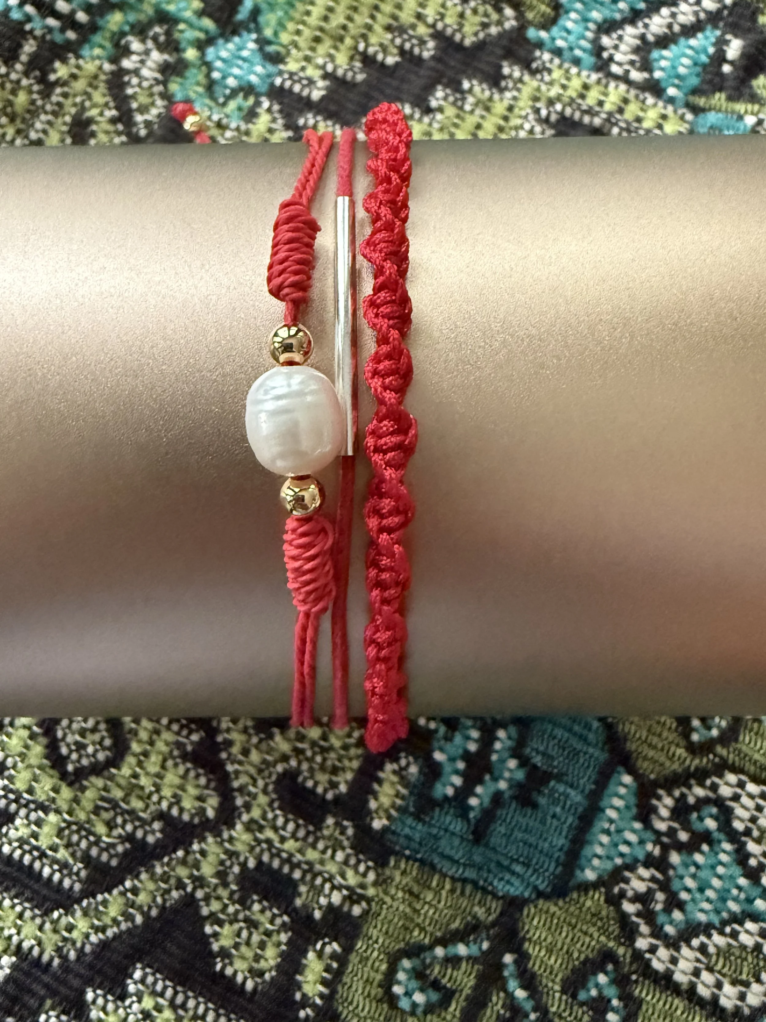 Red Threaded Bracelet Set for Protection, Connection & Intention