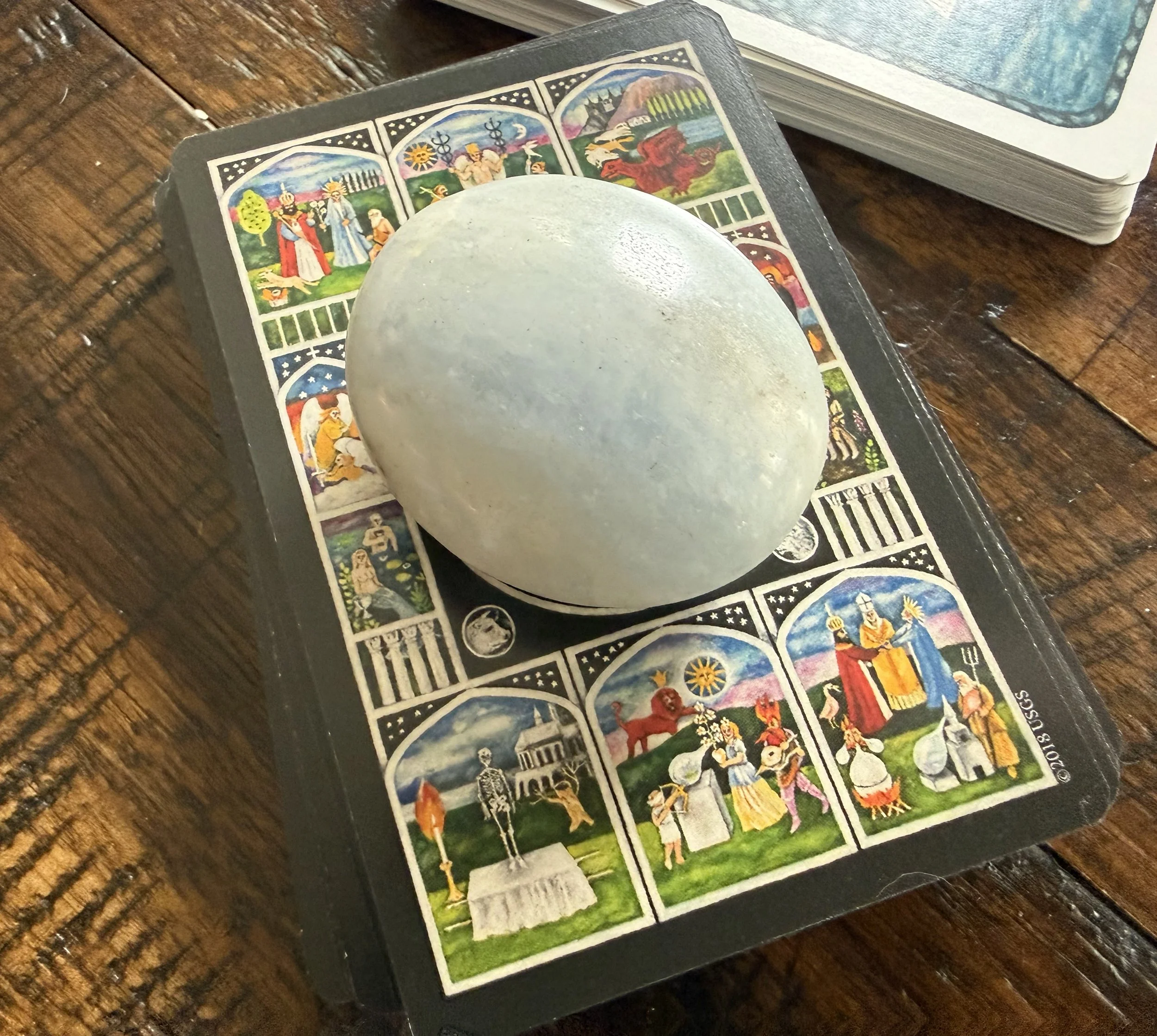 Celestite Palm Stone (Blue Celestine)