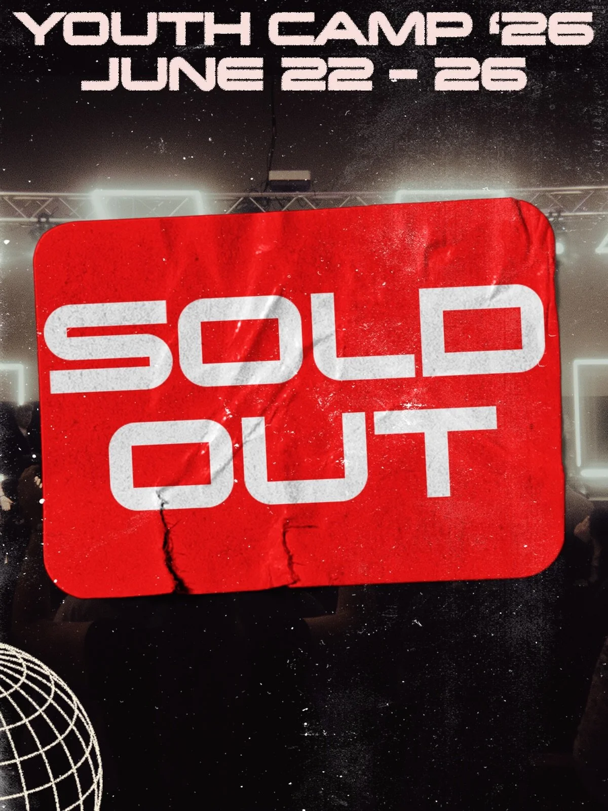 We are officially SOLD OUT for Youth Camp &lsquo;26 😱

There is a waiting list available for both male and female camper spots via Eventbrite. 

We&rsquo;ll see y&rsquo;all in a little bit 😎