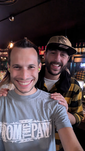 Supporting Larry's cousin's band performing locally 