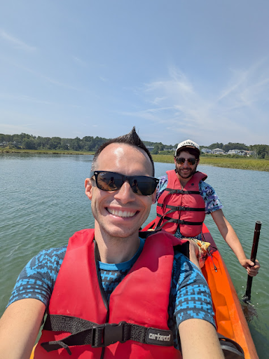 Kayaking on our honeymoon in Maine