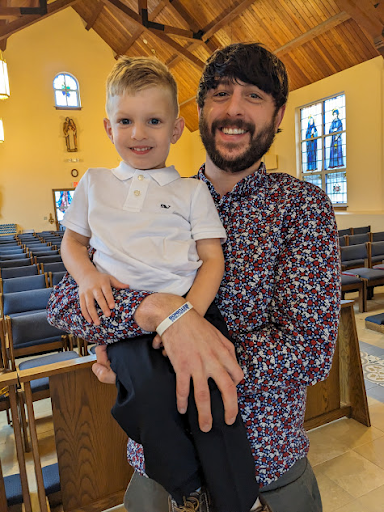 Our Nephew at our niece's baptism