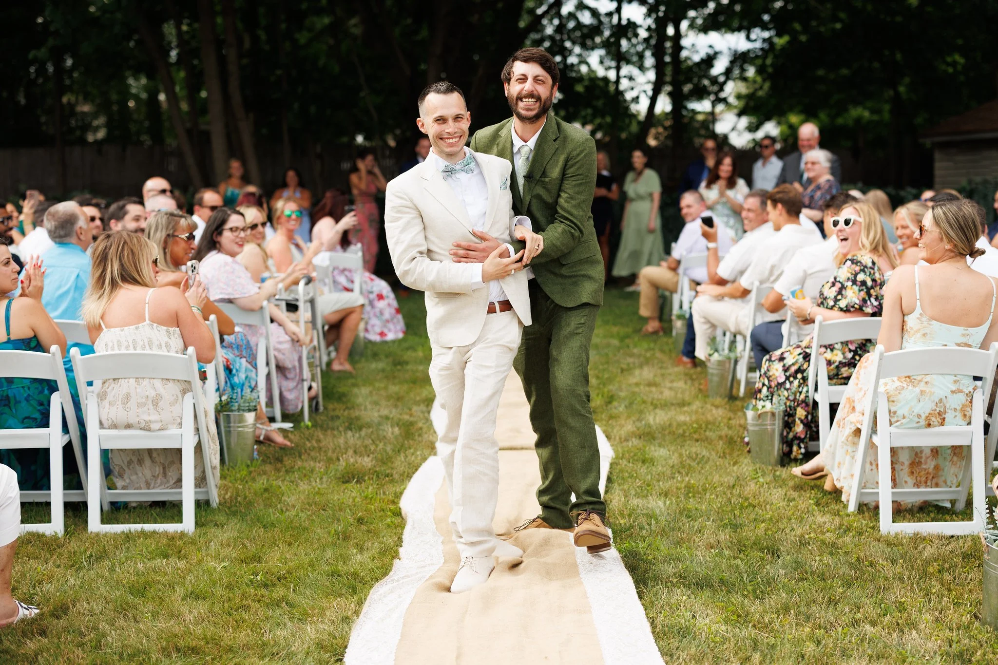 Walking down the aisle after our vows