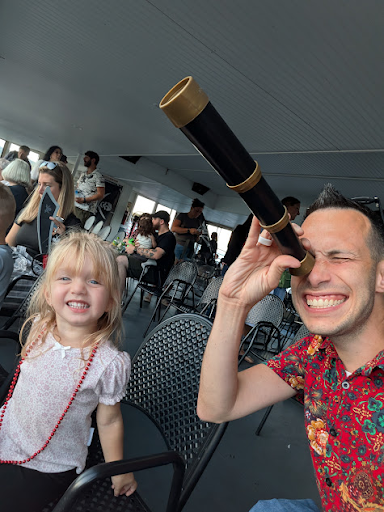 Looking for pirates on the Lake.