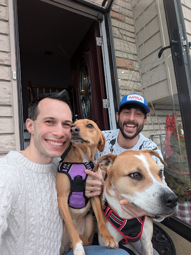 Annual family picture on the anniversary of moving in together - first at our house