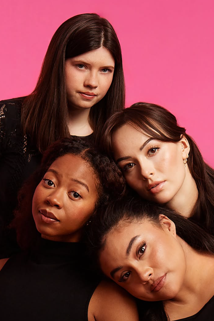 Sarah Walsh, Gillian Jackson Han, Tatianna Cordoba, and Kate Louissant in promotional material for Picnic at Hanging Rock