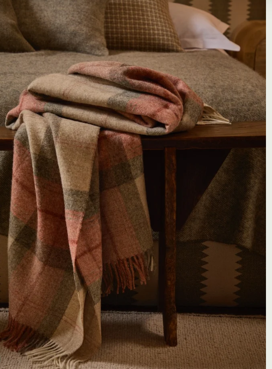 Wool Throw Sky Coral
