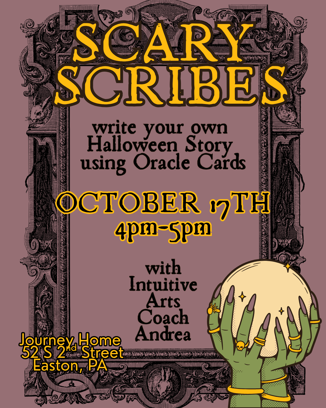 Scary Scribes; Write Your Own Halloween Story via Oracle Cards