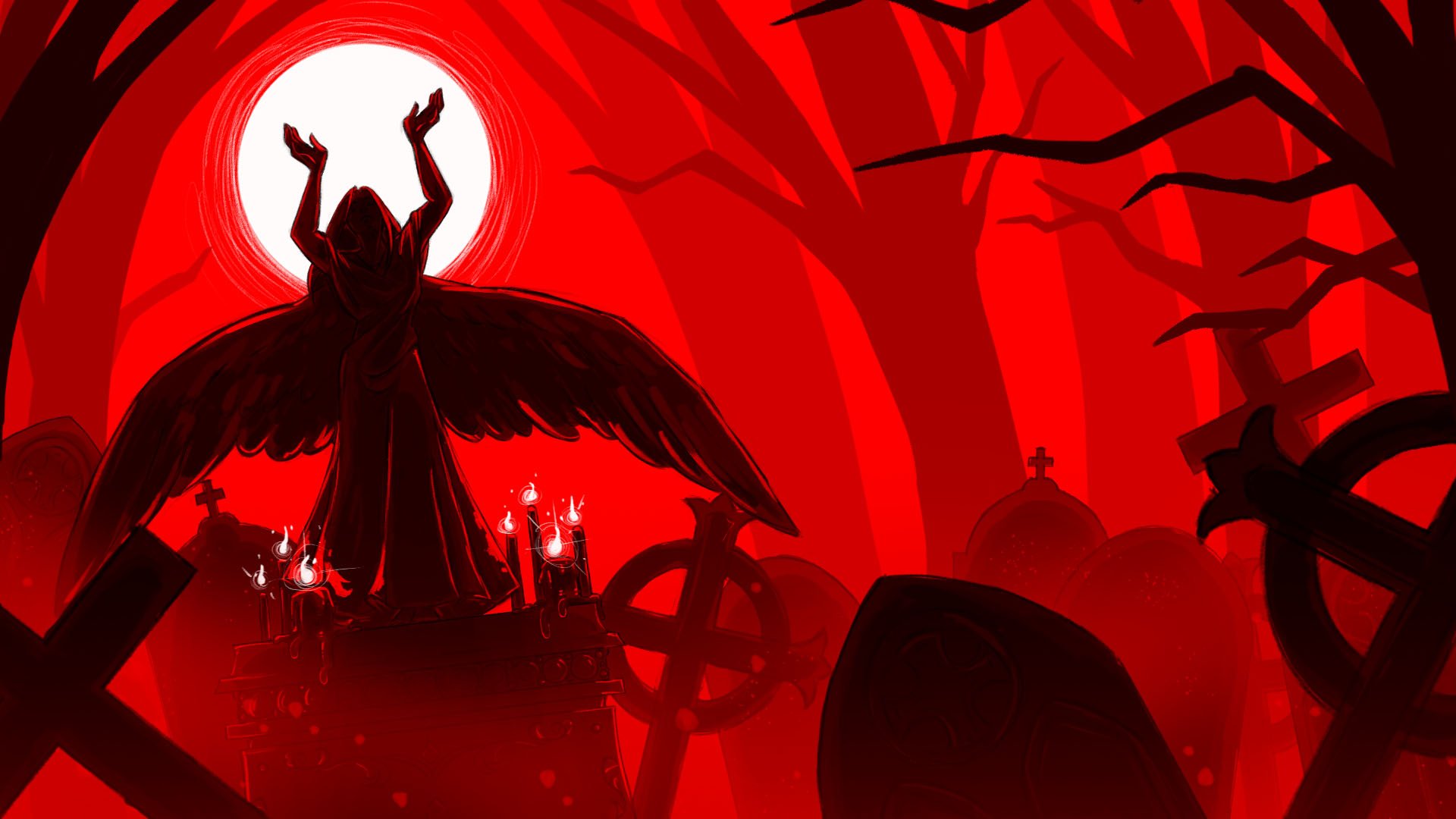 Illustration inspired by The Masque of the Red Death by Edgar Allan Poe || Digital