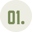 Green number '01' inside a light-colored circle.