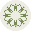 Group of people holding hands in a circle