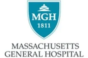 Logo of Massachusetts General Hospital with shield emblem, MGH, 1811, and hospital name