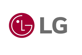 LG logo with a smiling face inside a red circle and the letters LG next to it.