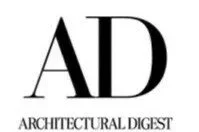 Logo of Architectural Digest magazine with large letters 'AD' and the text 'Architectural Digest' below.