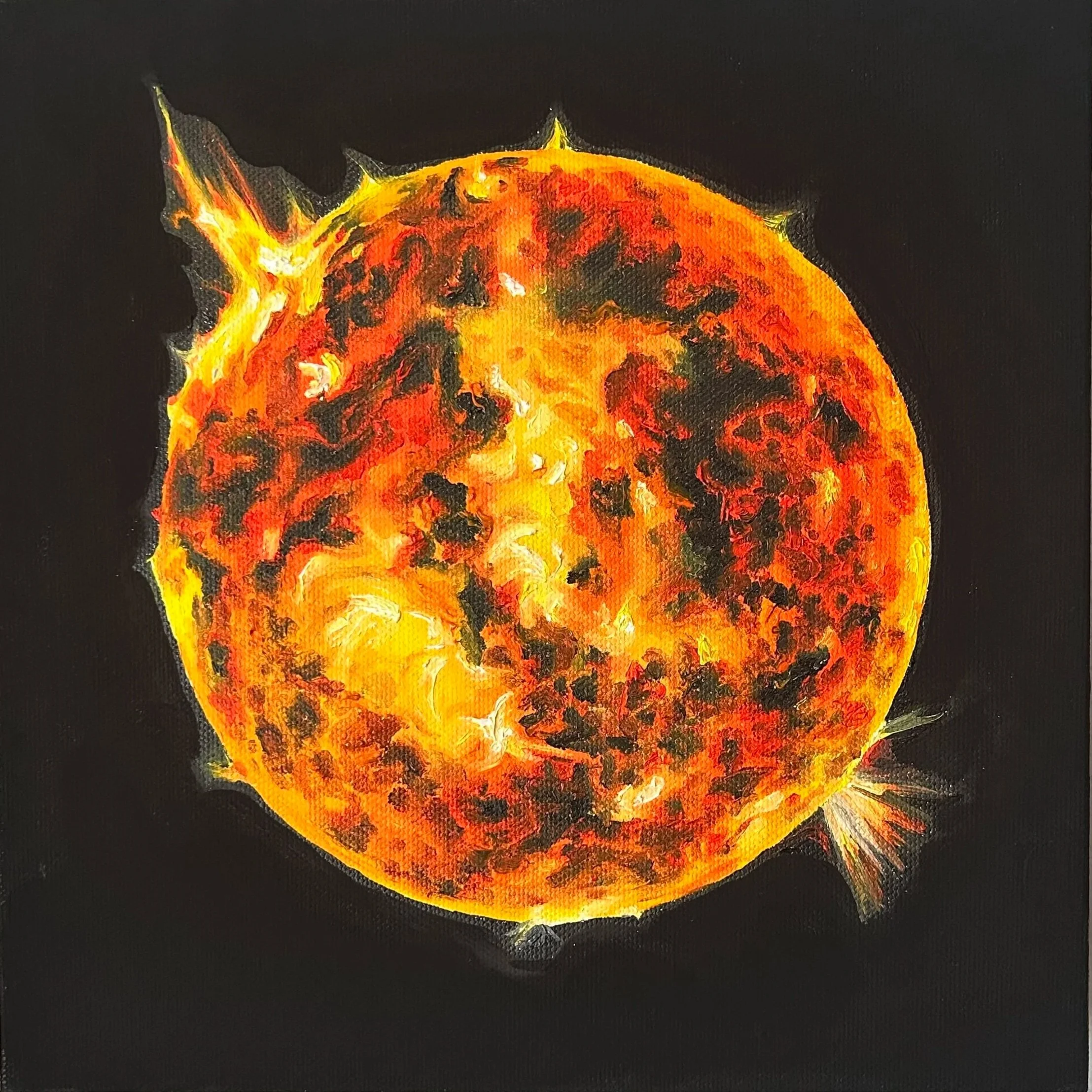 Sun
Oil and Acrylic on Canvas
10" x 10"