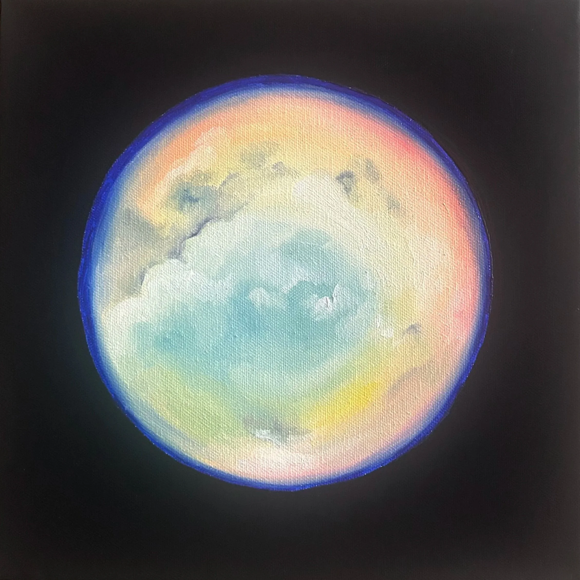 Titan, Moon of Saturn
Oil and Acrylic on Canvas
10" x 10"