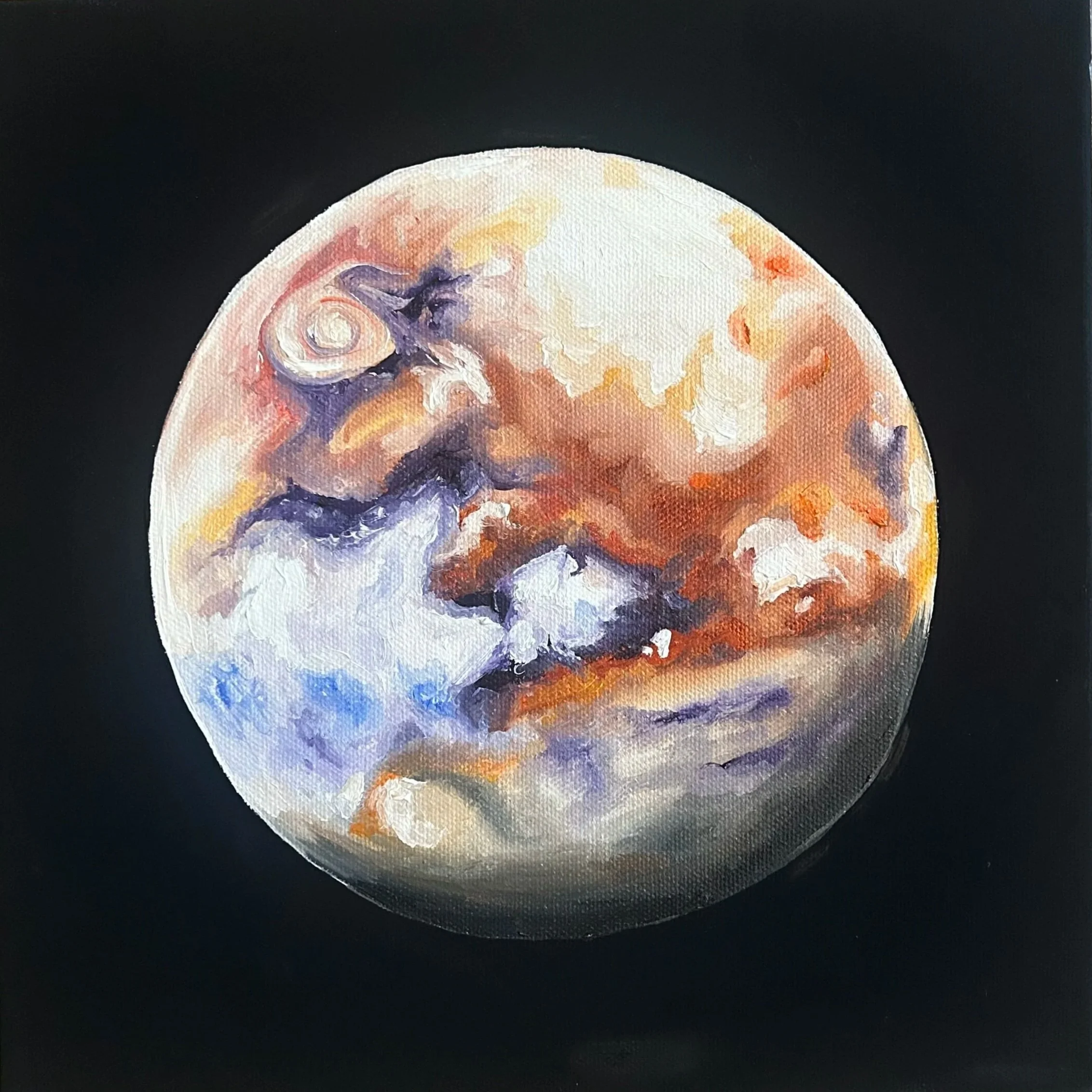 Io, Moon of Jupiter
Oil and Acrylic on Canvas
10" x 10"