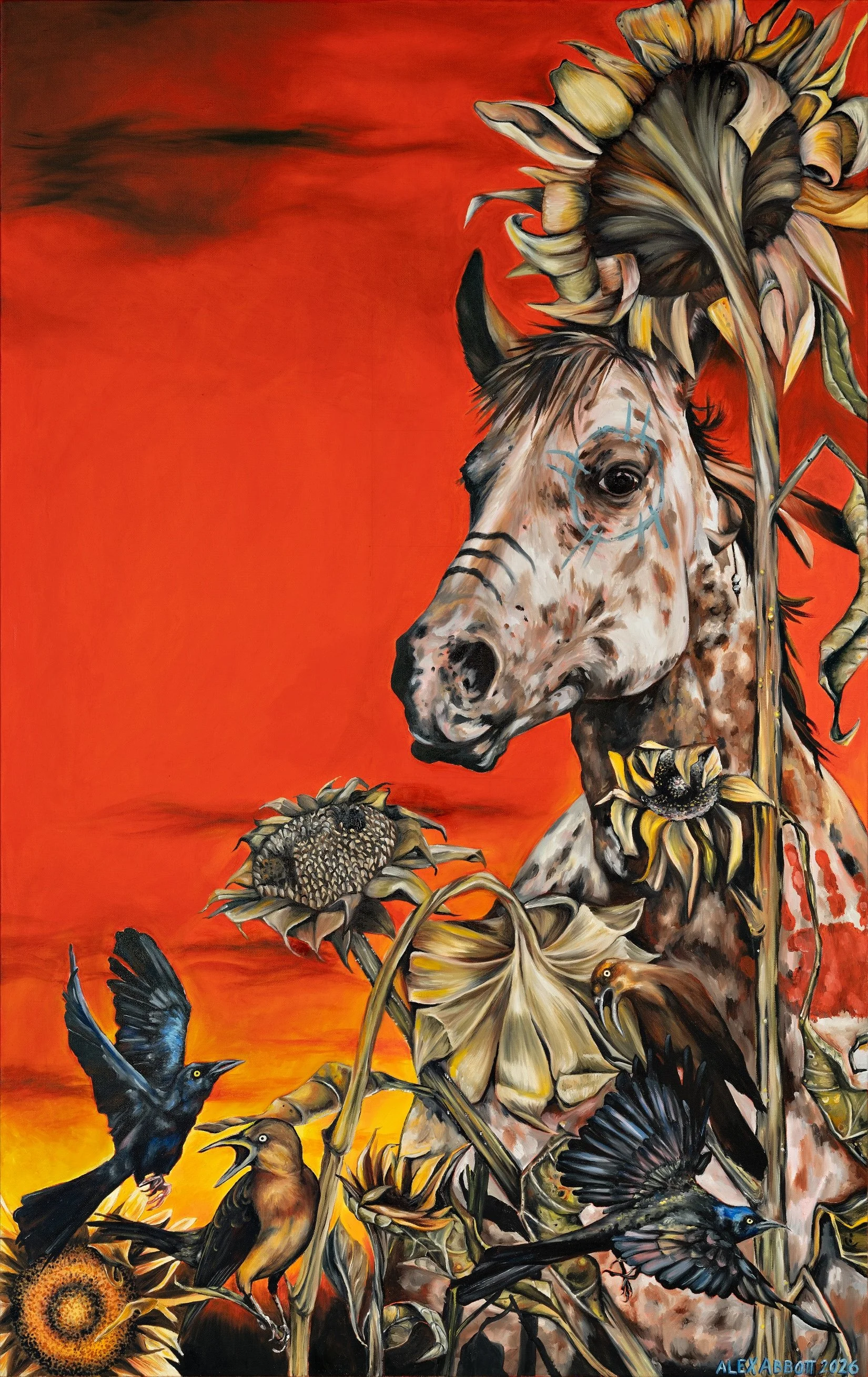 Take Warning, 2026, oil on canvas 30" x 48"