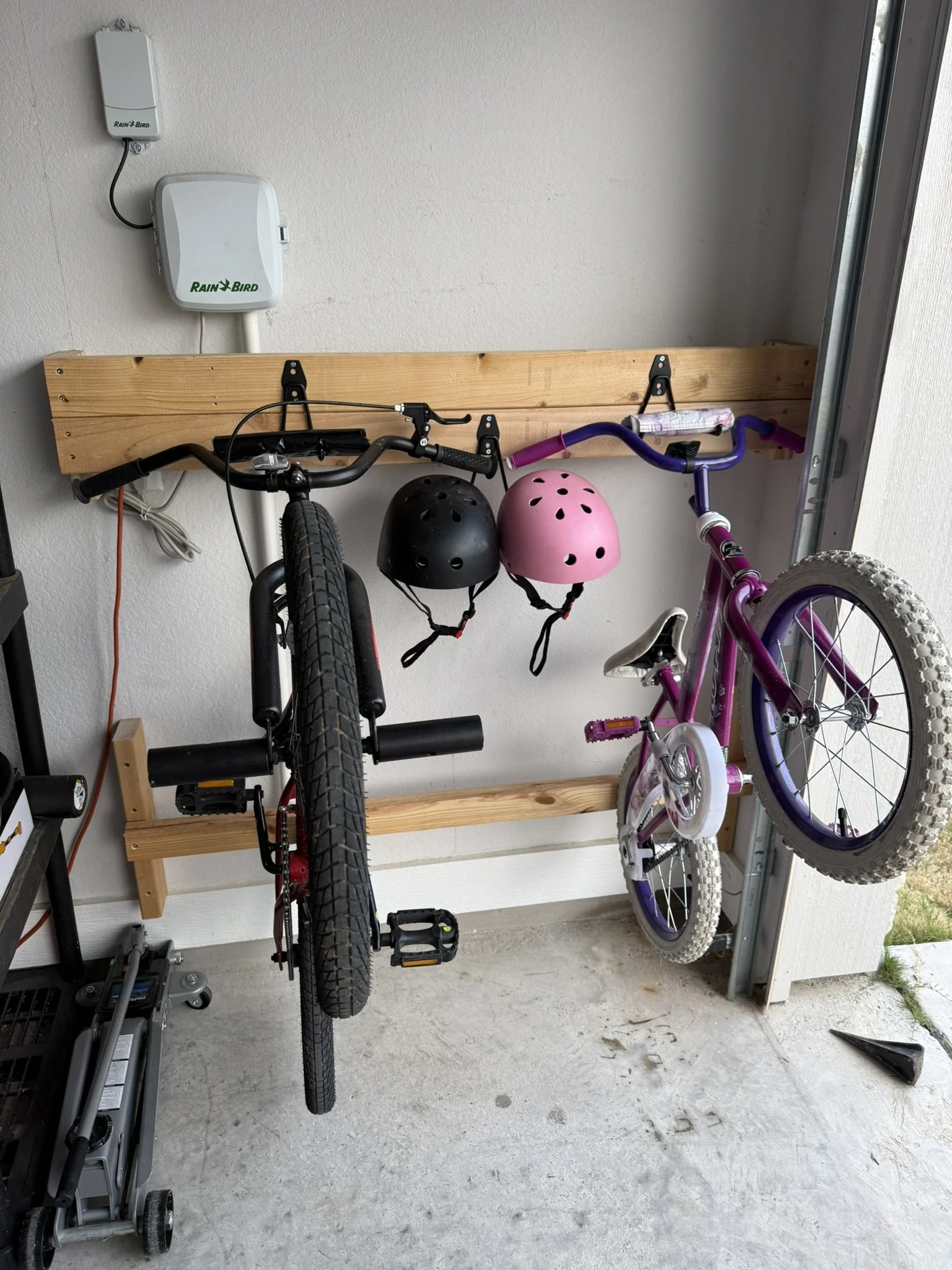 Simple garage bike rack build