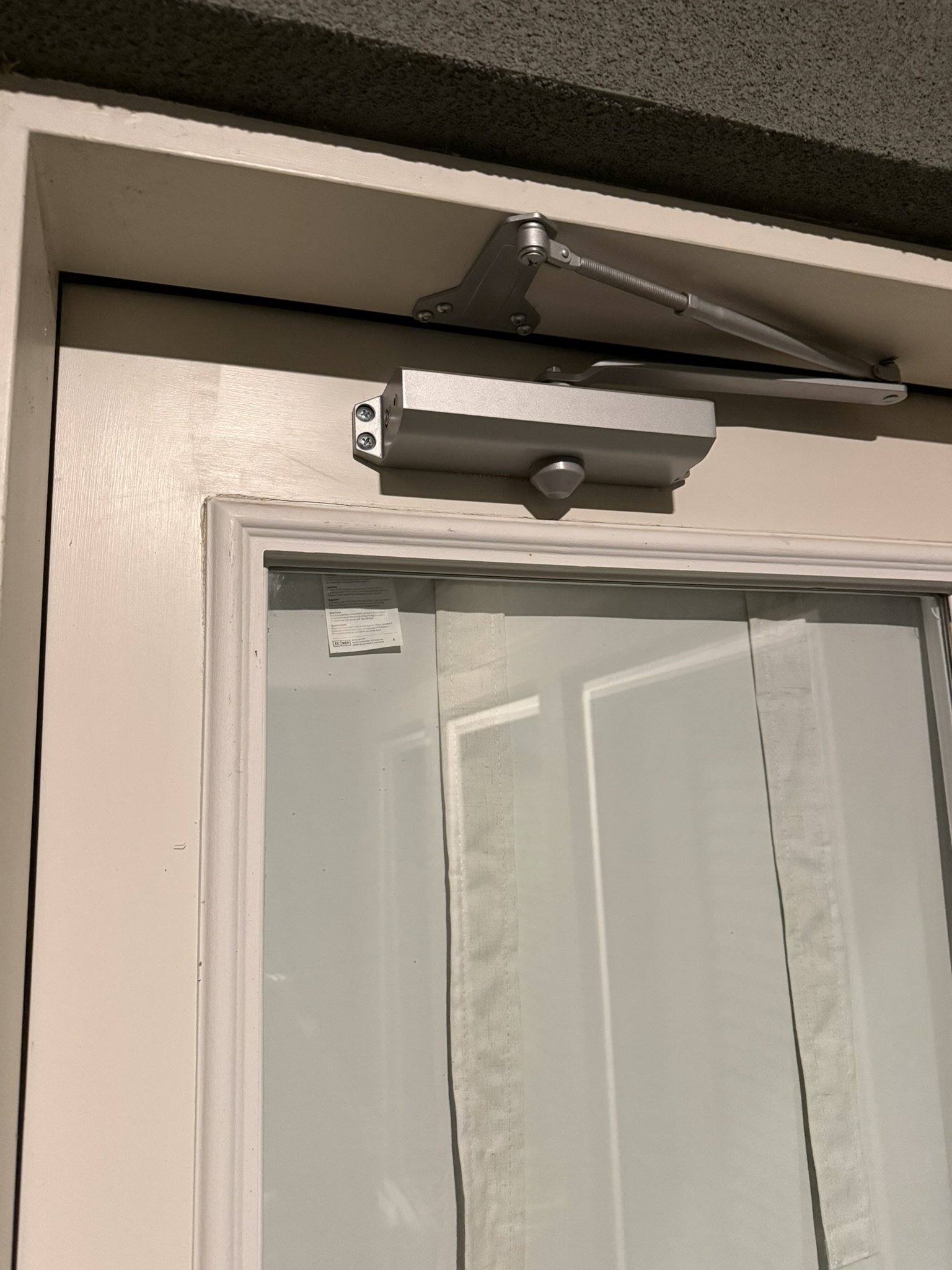 Hydraulic door stop/closer install