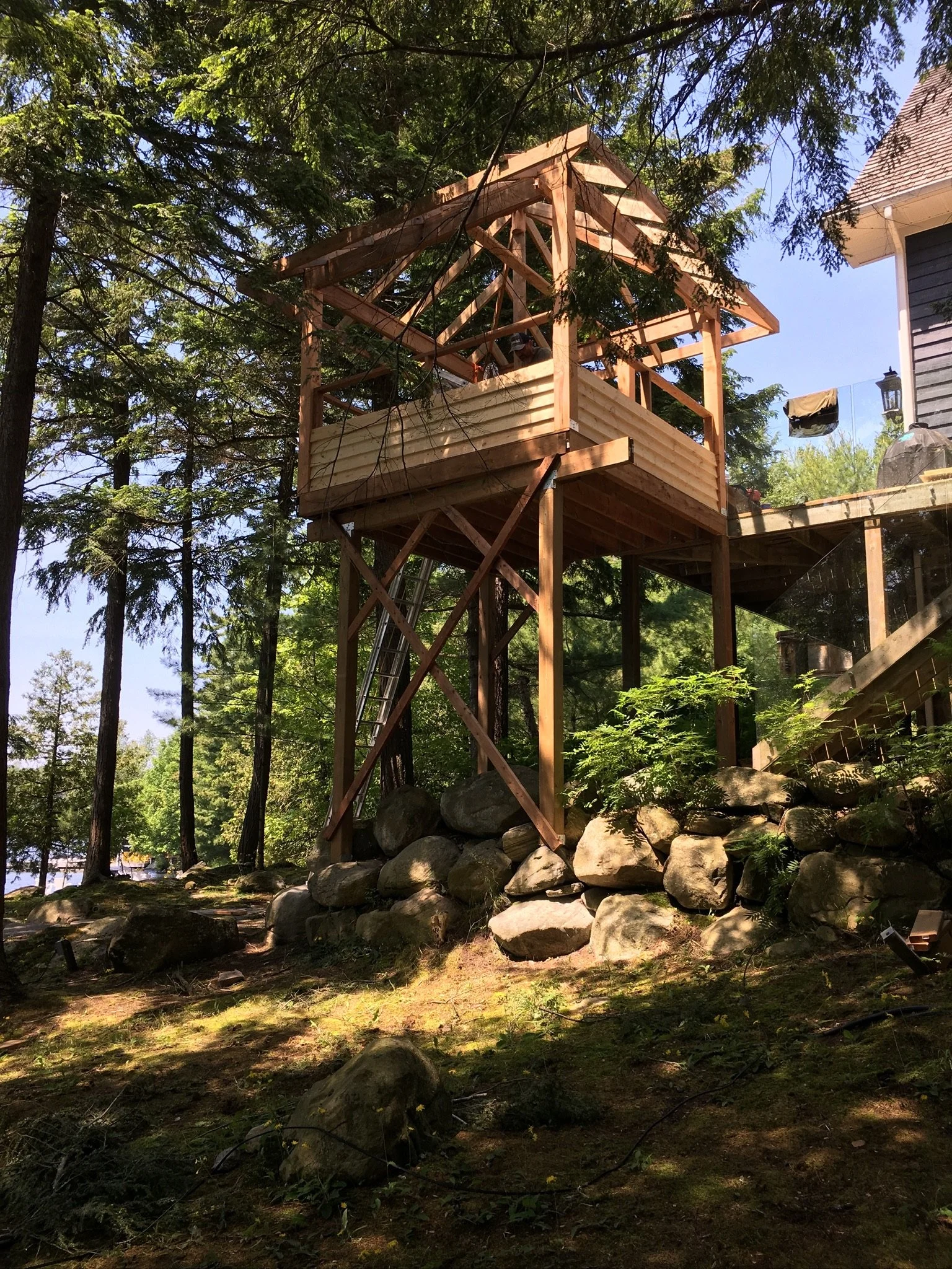 outdoor cottage sunroom in progress.JPG