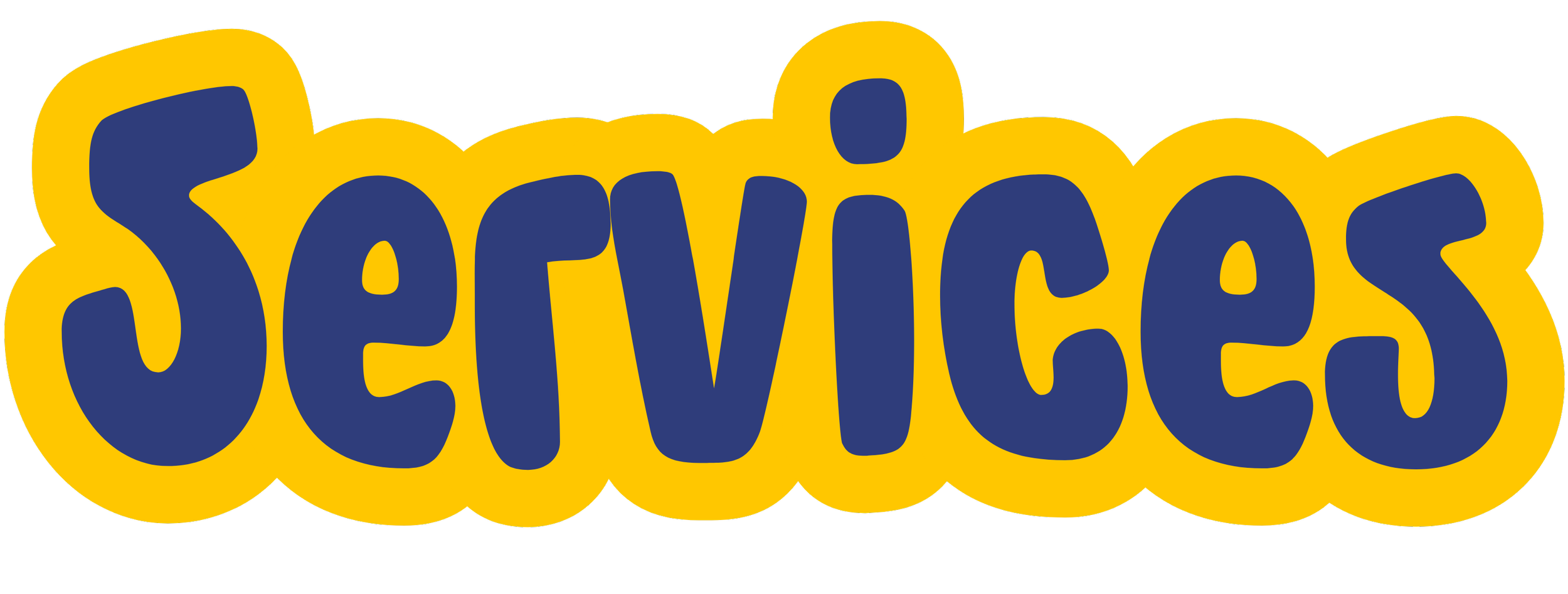 Sevices logo with yellow background and navy blue text