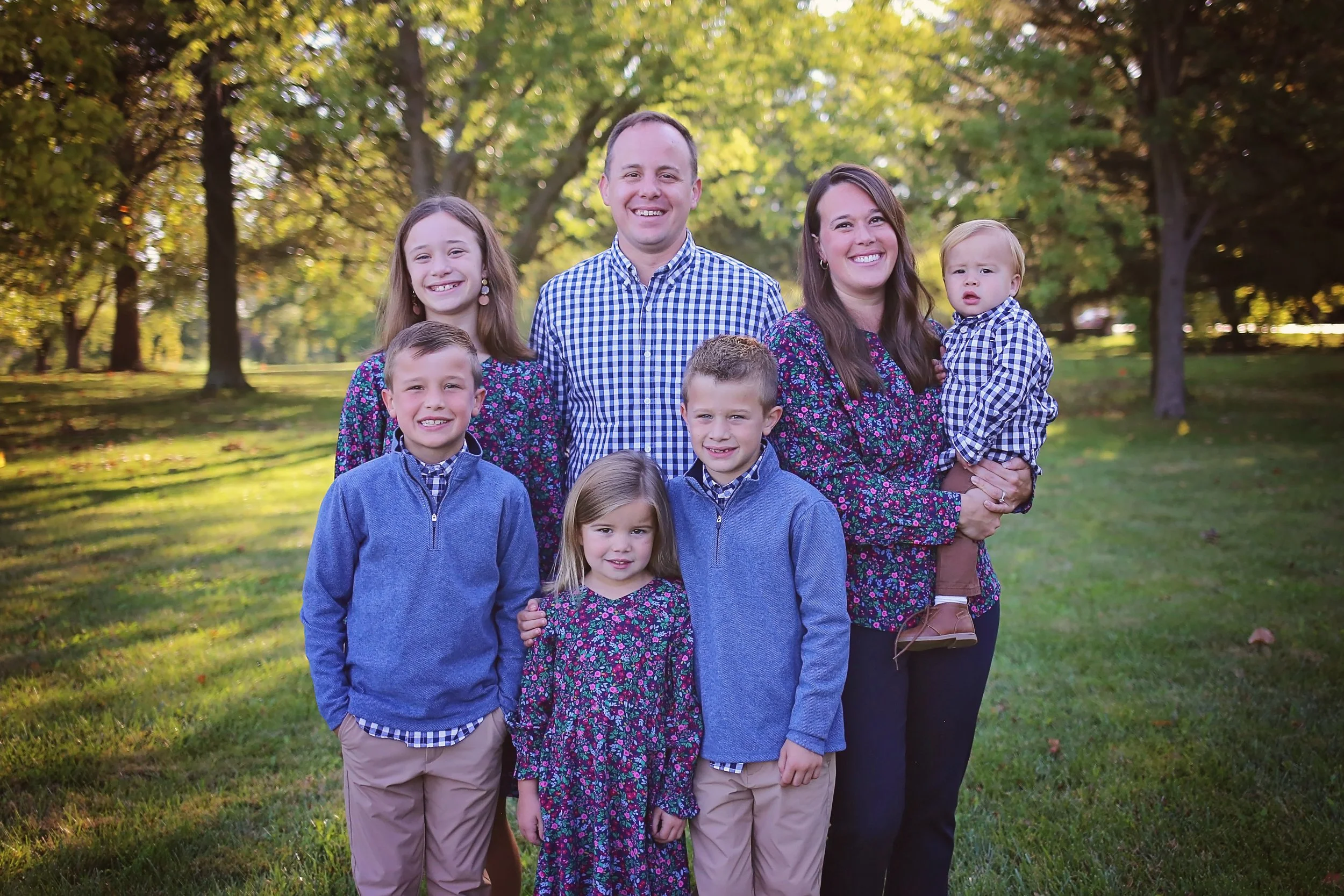 Dr. Taylor Hoffman with his wife Betsy and their five children — Mary, Maximilian, Adam, Clare, and Thomas