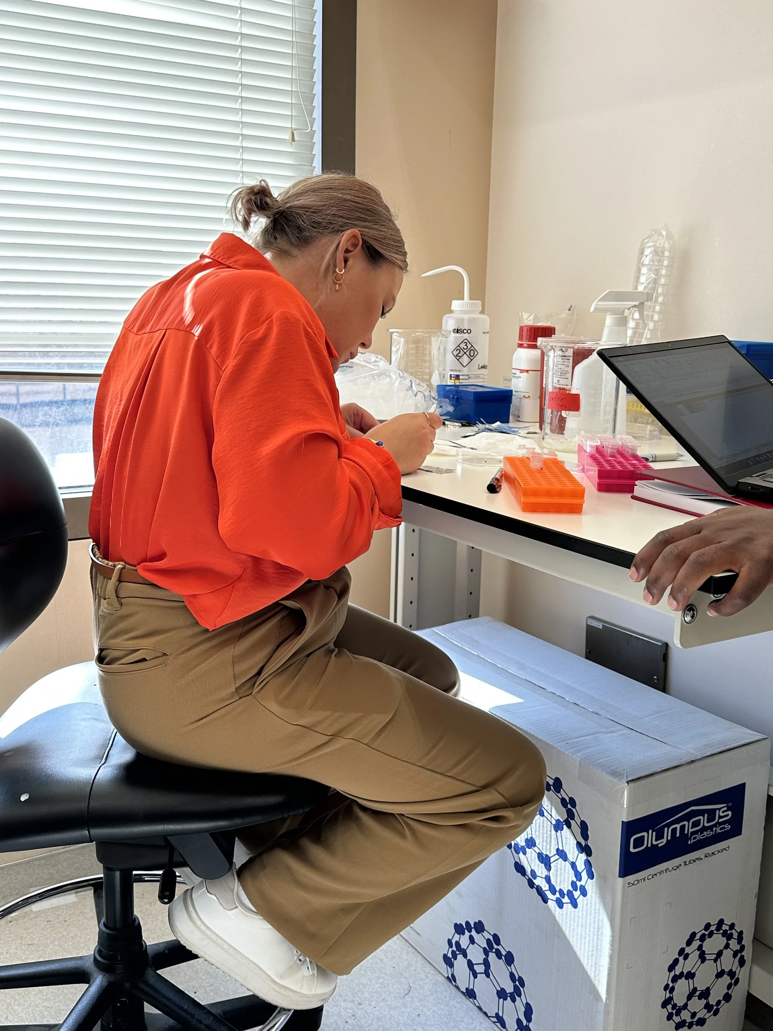 Krystle Hensley from the USDA learning tick identification with MALDI-TOF MS