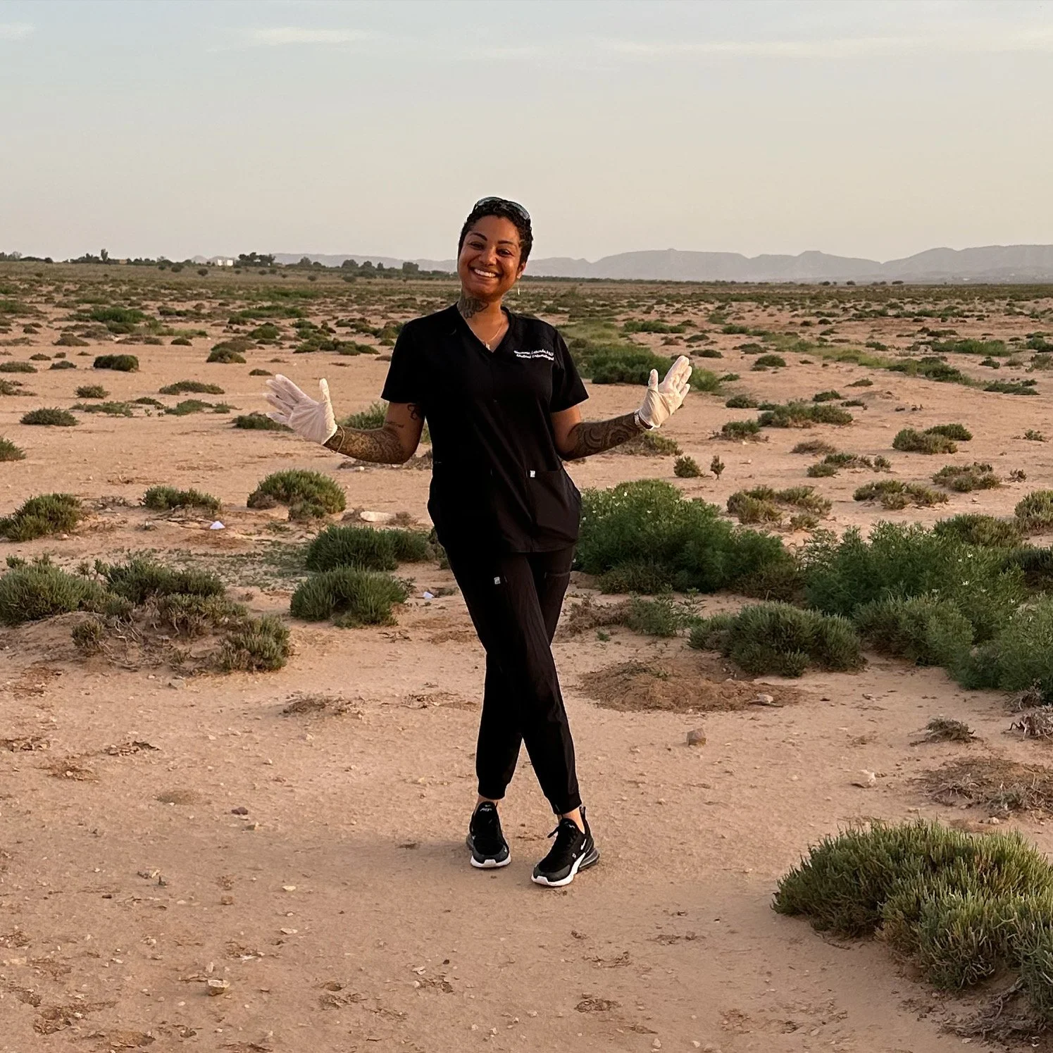 Collecting sand flies in Sidi Bouzid, Tunisia
