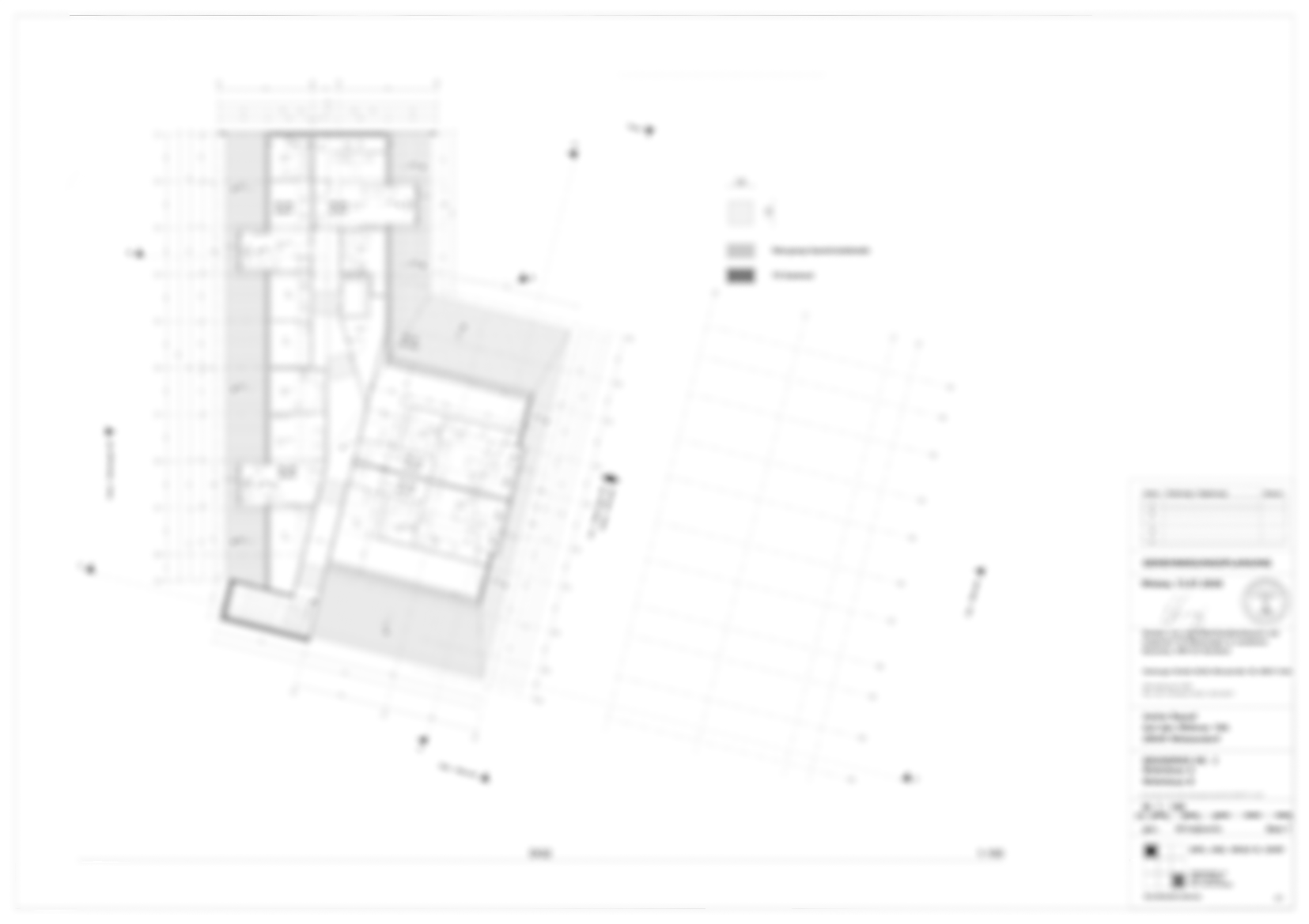 Grundriss Erdgeschoss des Wohnensembles mit modular organisierten Wohneinheiten
