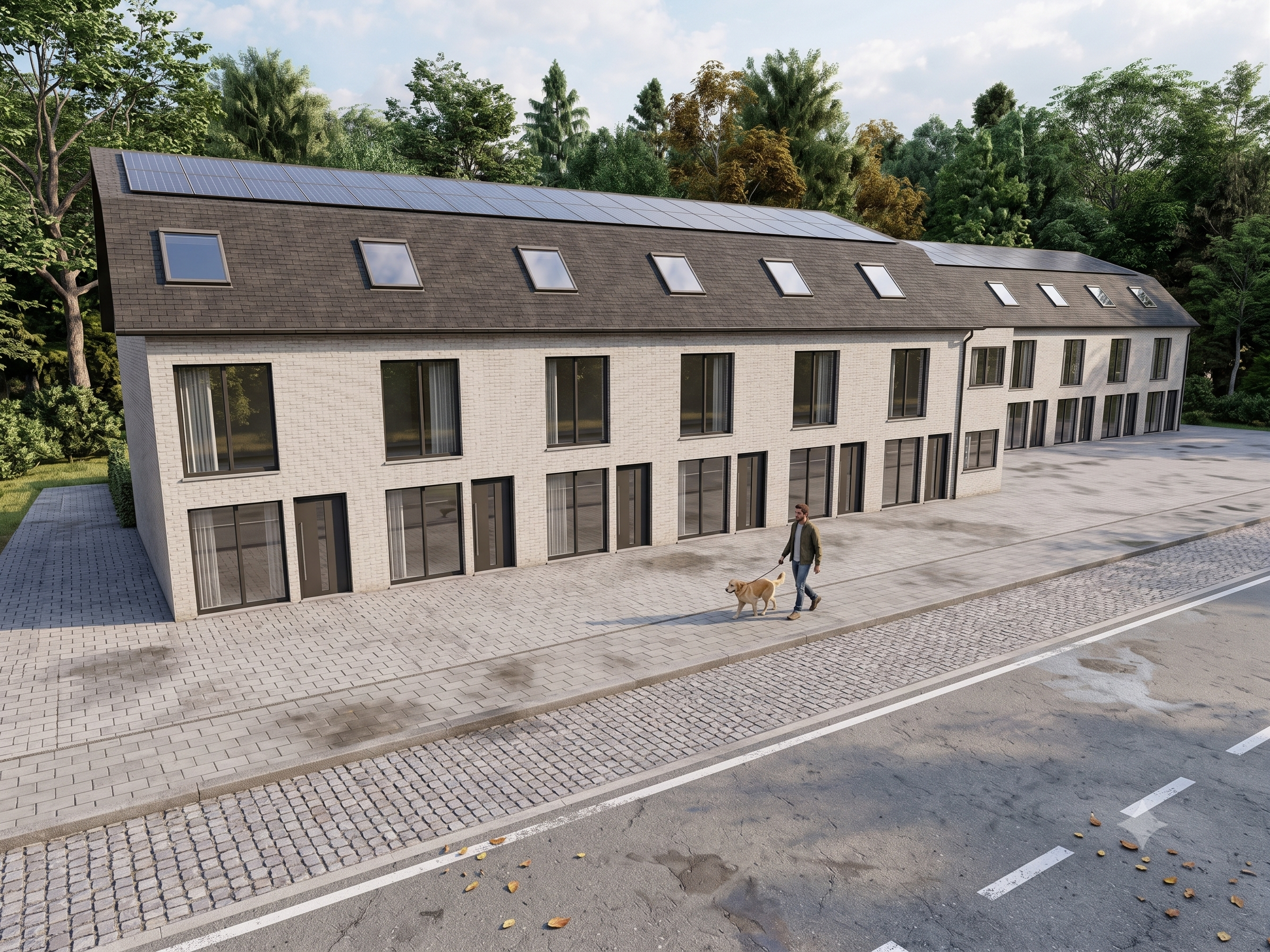 Straßenansicht eines geplanten Mehrfamilienhauses in Soltau mit mehreren Wohneinheiten
