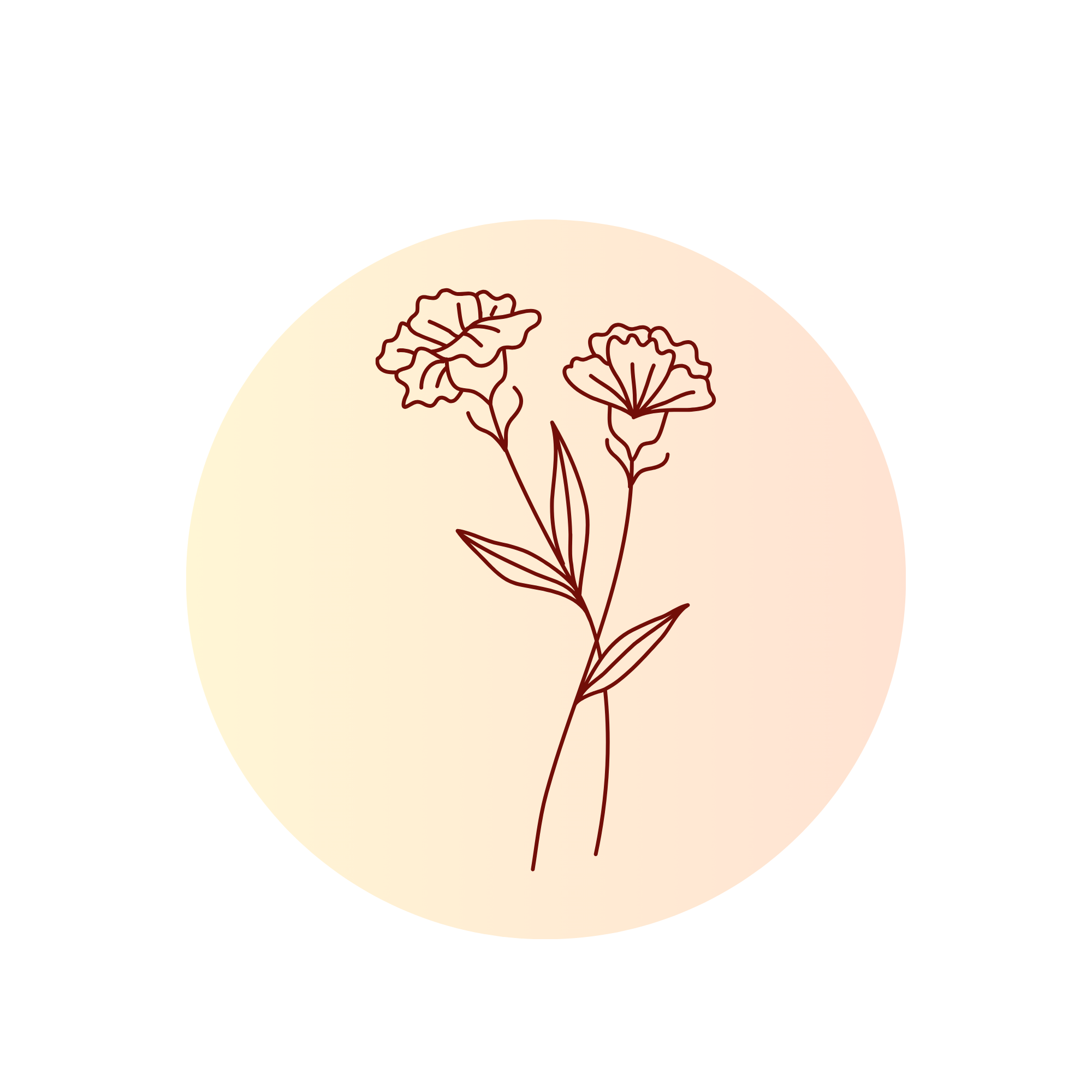 Illustration of a ginkgo leaf with a yellow and orange gradient background.