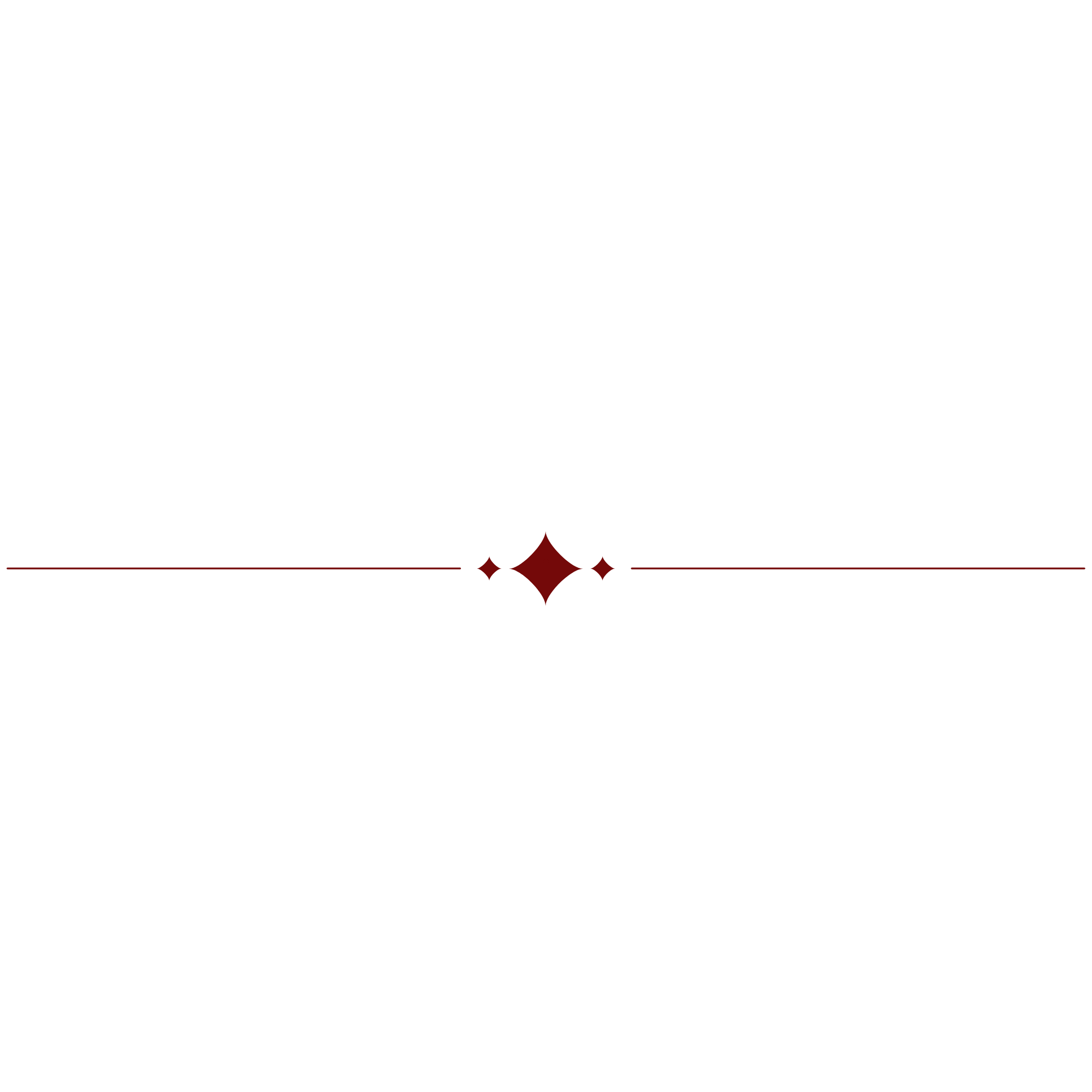 A decorative illustration of a smiling character with dark hair and a moon symbol, featuring ornate details and a symmetrical black and red design.