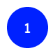 A blue circular button with the number 1 on it.