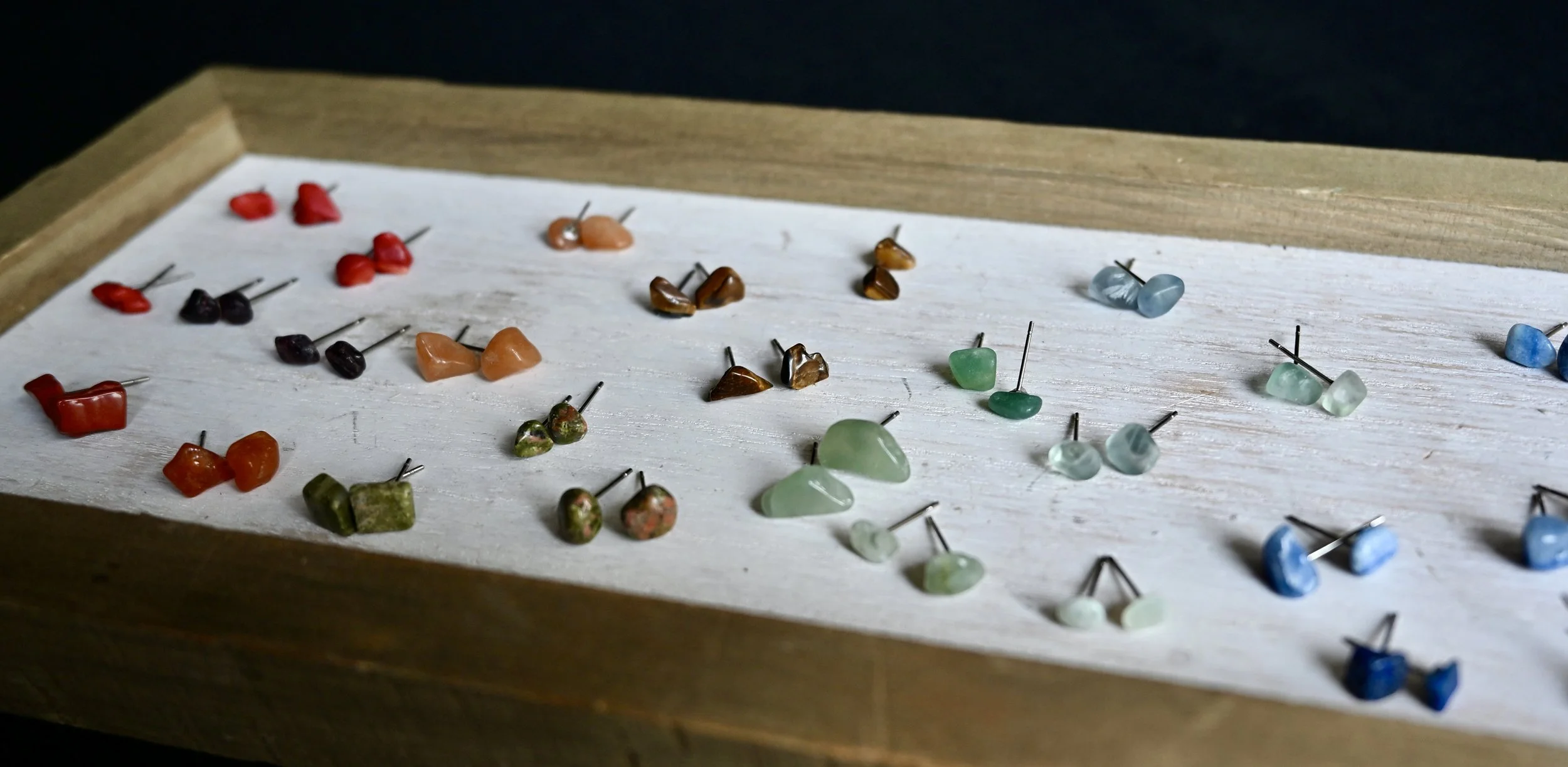 Mirco Gemstone Stud Earrings