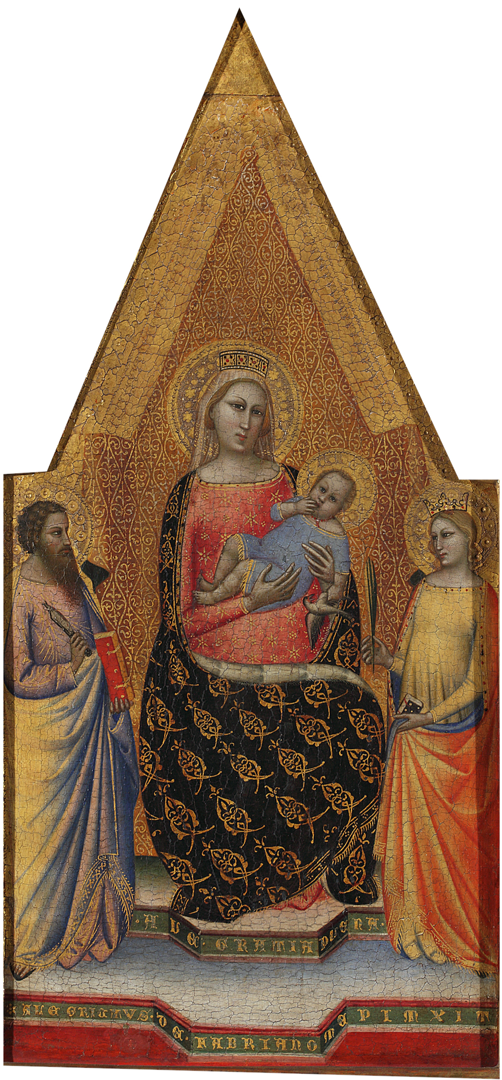 Madonna and Child enthroned with two Saints